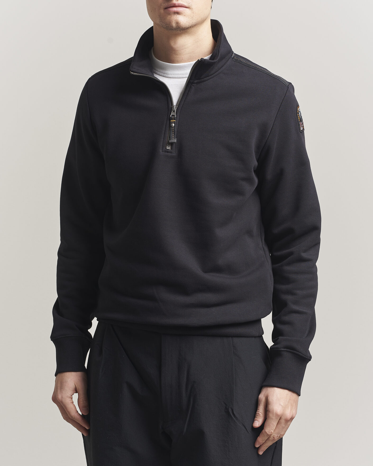 Hombres | Jerséis y prendas de punto | Parajumpers | Broad Peak Super Easy Half Zip Black