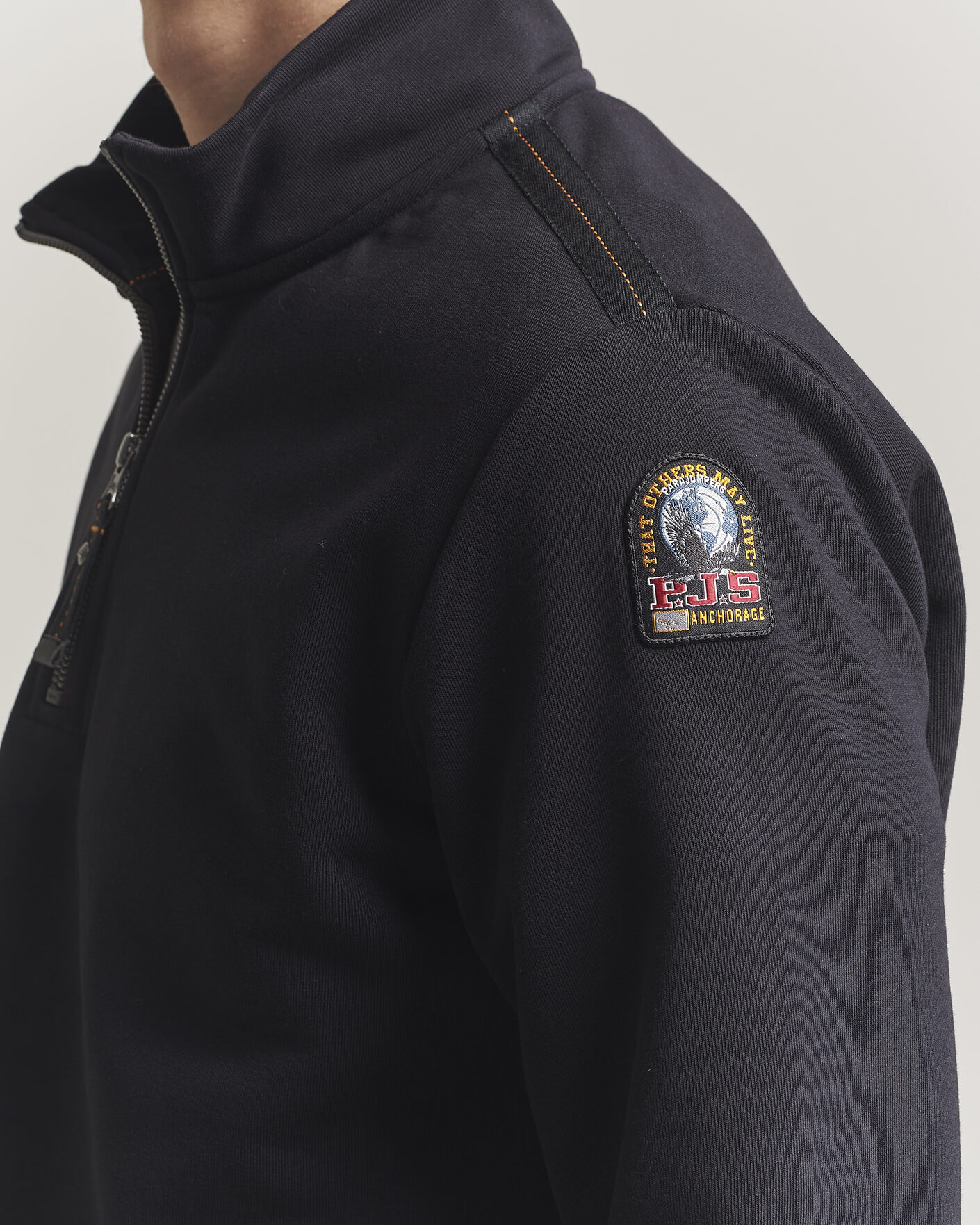 Hombres | Jerséis y prendas de punto | Parajumpers | Broad Peak Super Easy Half Zip Black