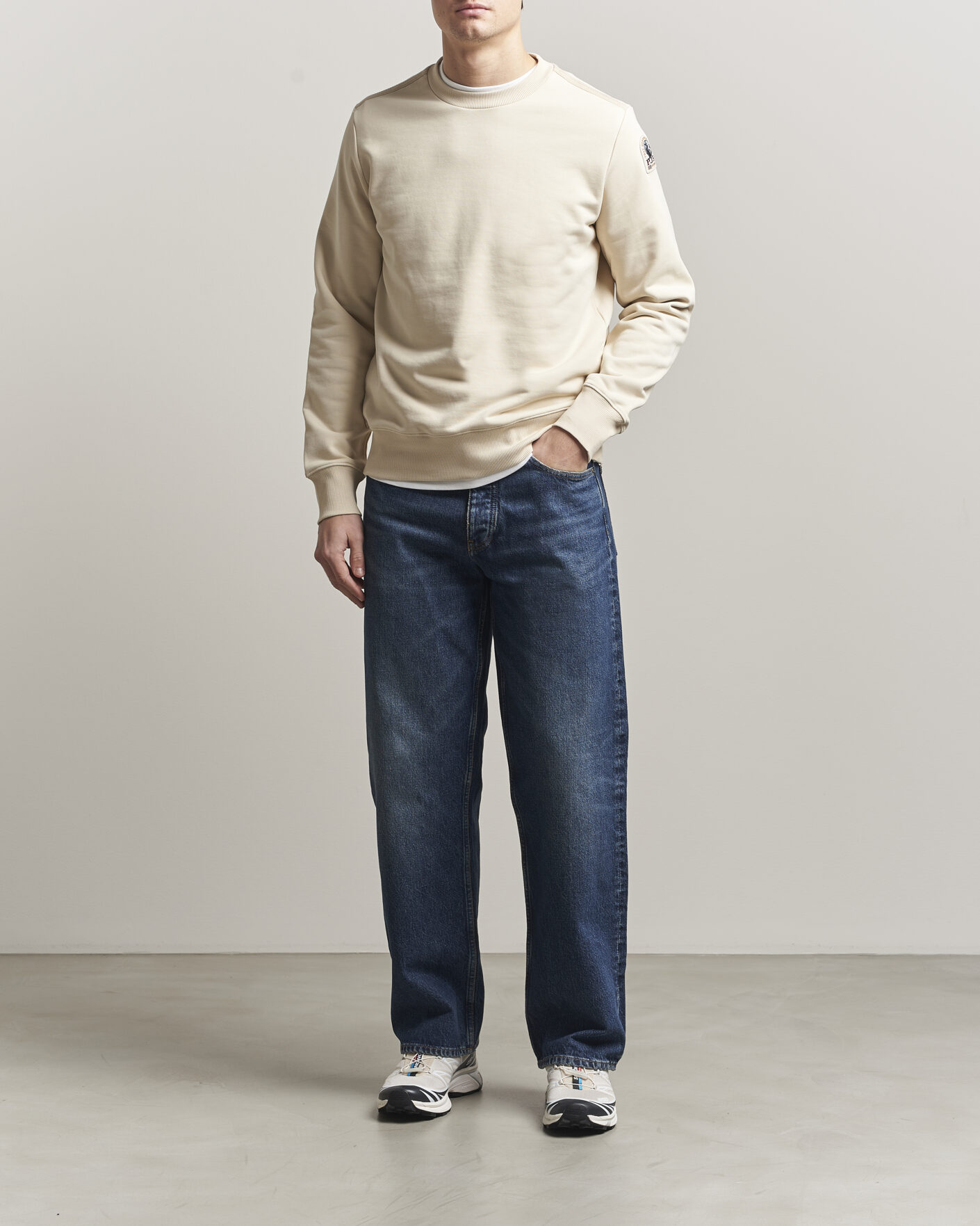 Hombres | Jerséis y prendas de punto | Parajumpers | K2 Super Easy Crew Neck Sweatshirt Bone