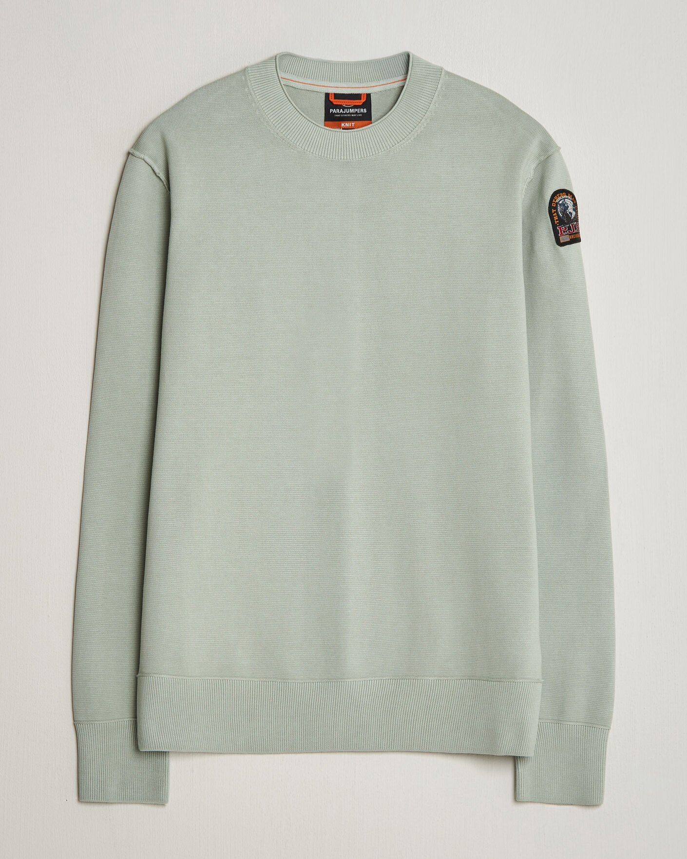 Hombres | Jerséis y prendas de punto | Parajumpers | Basic Braw Knitted Sweater Fresh Grey