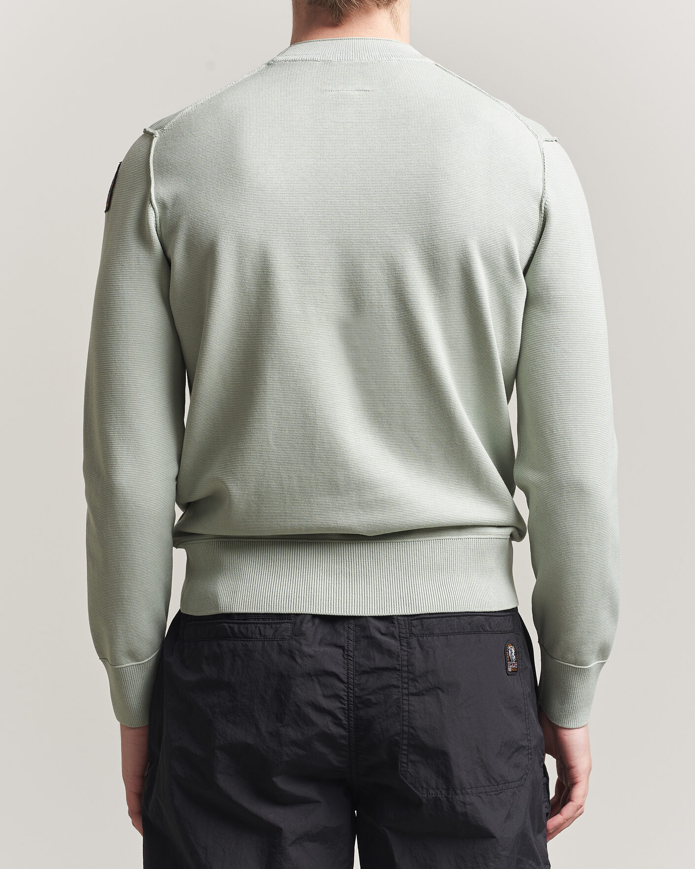 Hombres | Jerséis y prendas de punto | Parajumpers | Basic Braw Knitted Sweater Fresh Grey