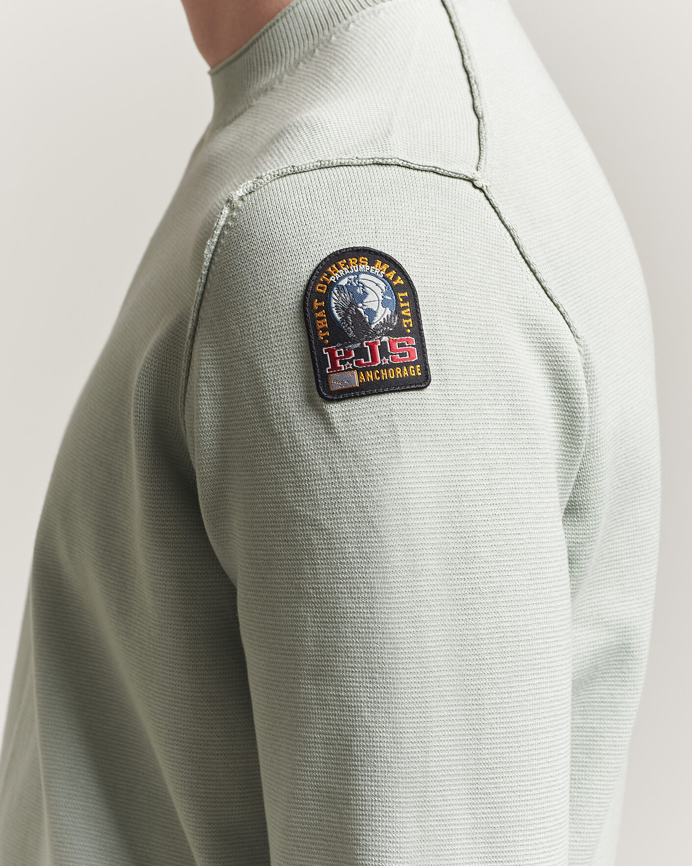 Hombres | Jerséis y prendas de punto | Parajumpers | Basic Braw Knitted Sweater Fresh Grey