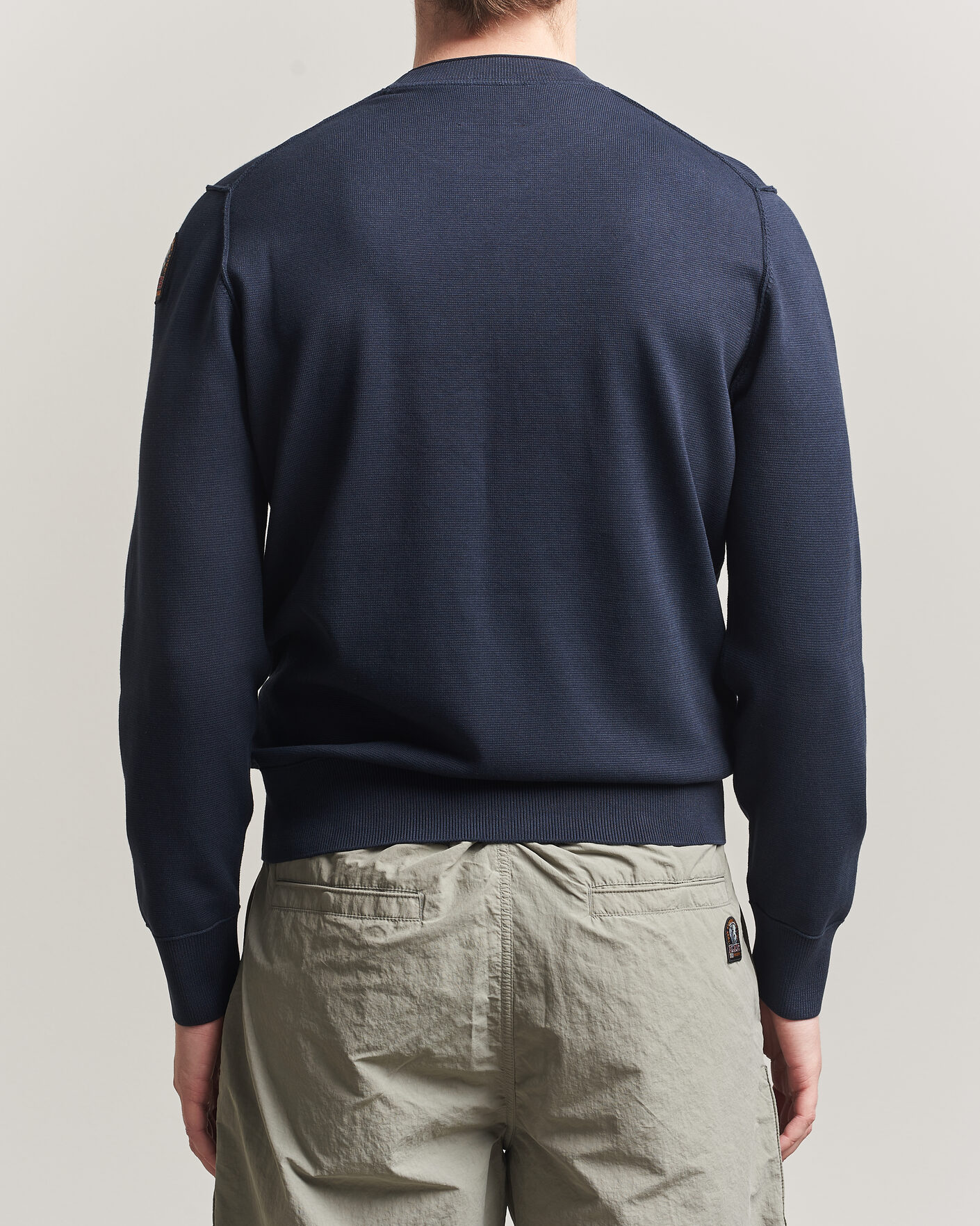 Hombres | Jerséis y prendas de punto | Parajumpers | Basic Braw Knitted Sweater Navy