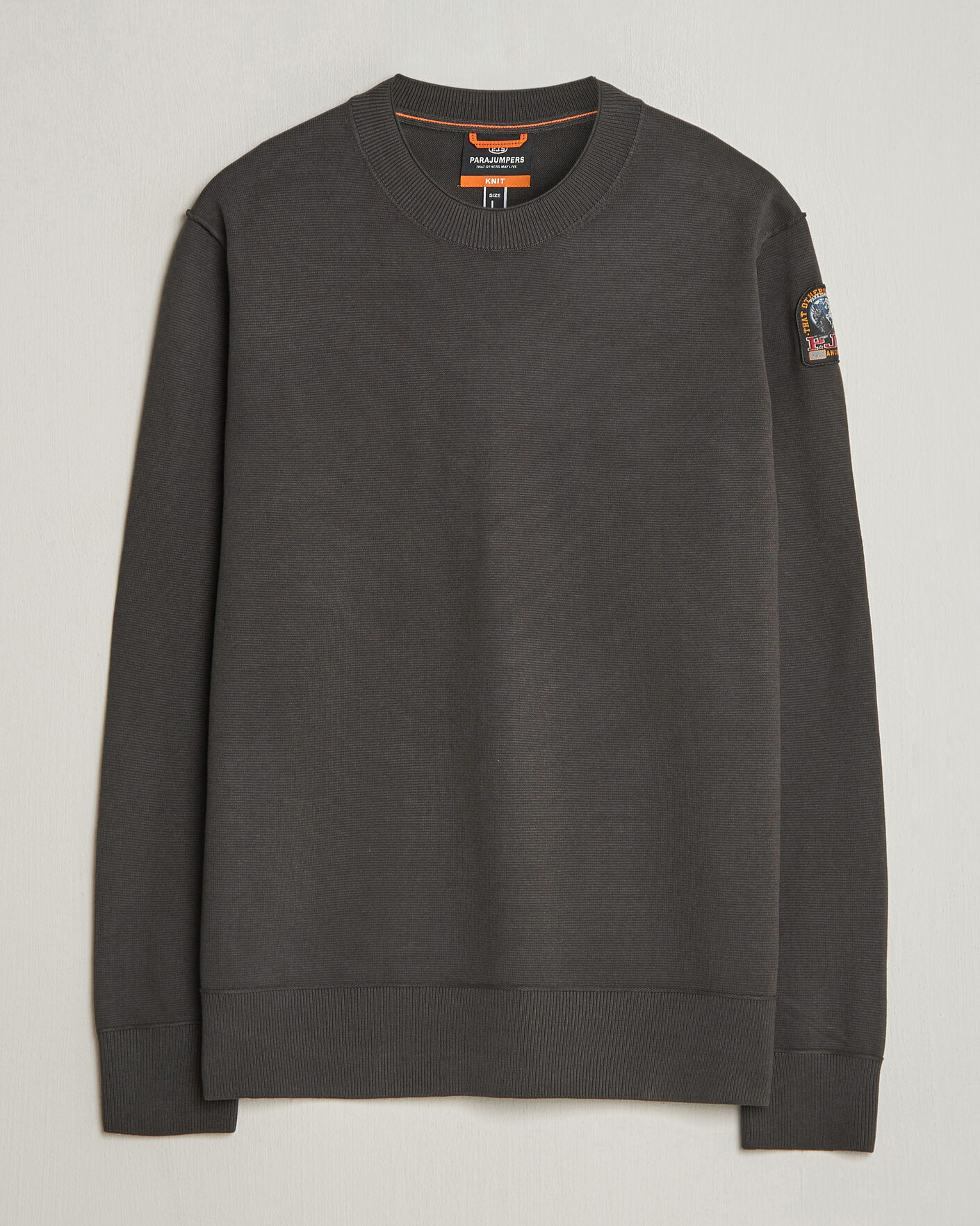 Hombres | Jerséis y prendas de punto | Parajumpers | Basic Braw Knitted Sweater Off Black