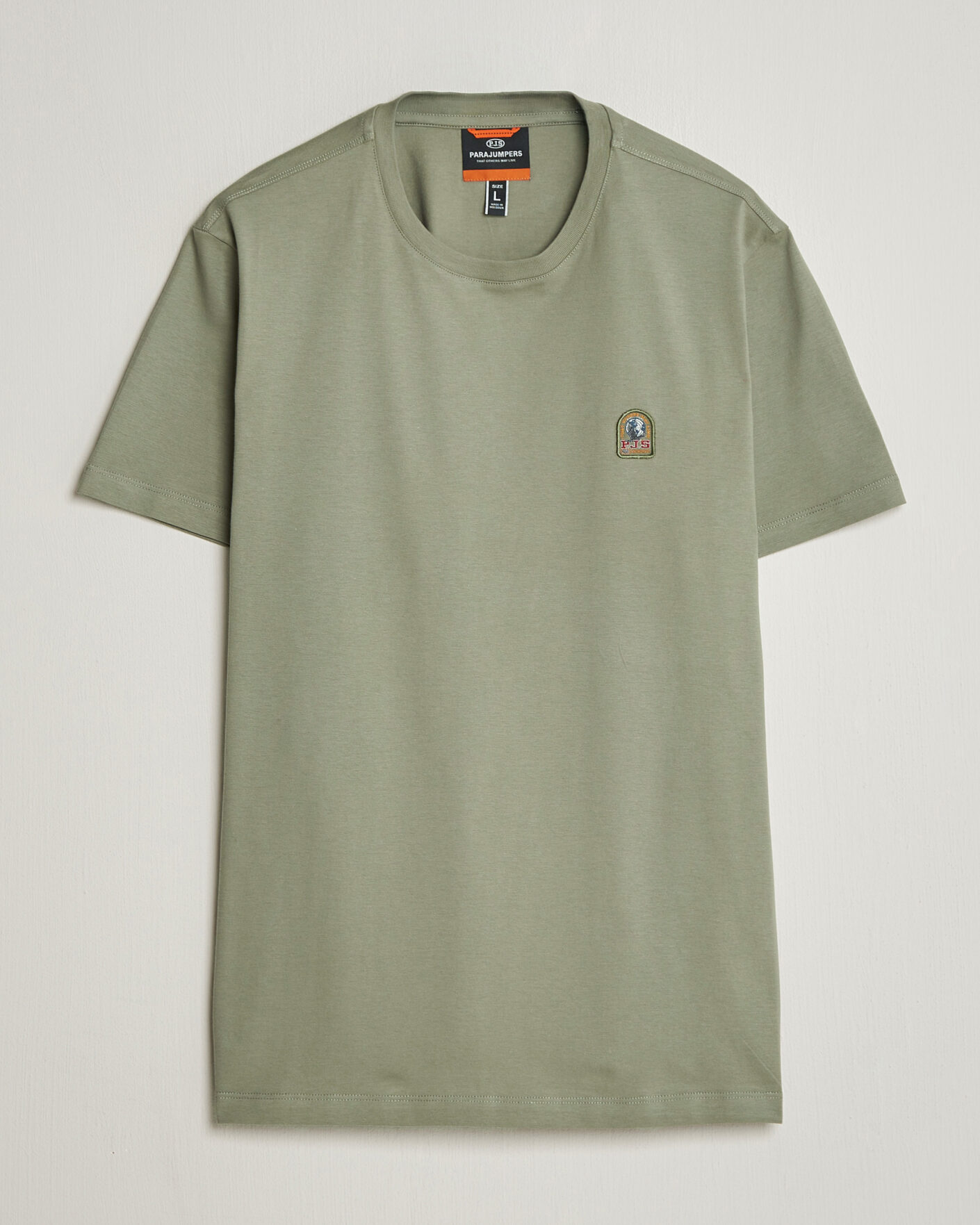 Hombres | Camisetas | Parajumpers | Patch Crew Neck T-Shirt Ashen Sage