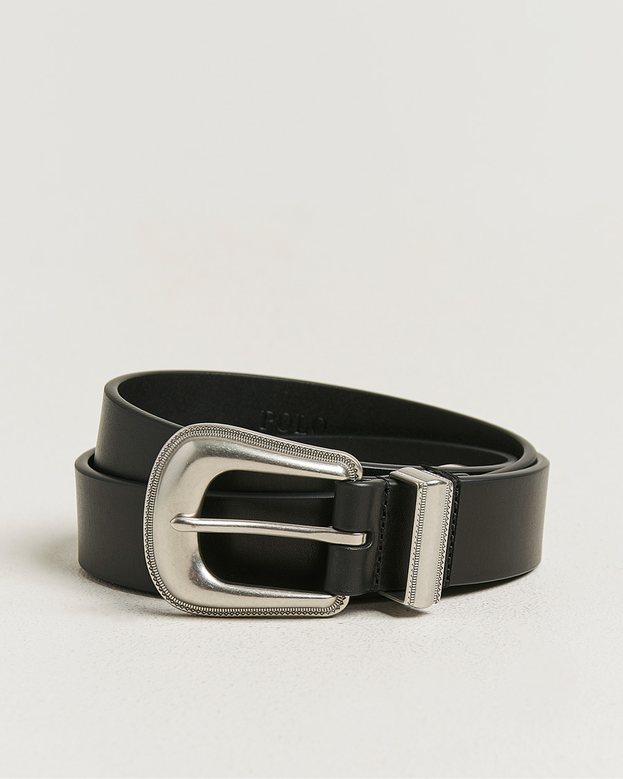 Hombres | Cinturones | Polo Ralph Lauren | Western Leather Belt Black