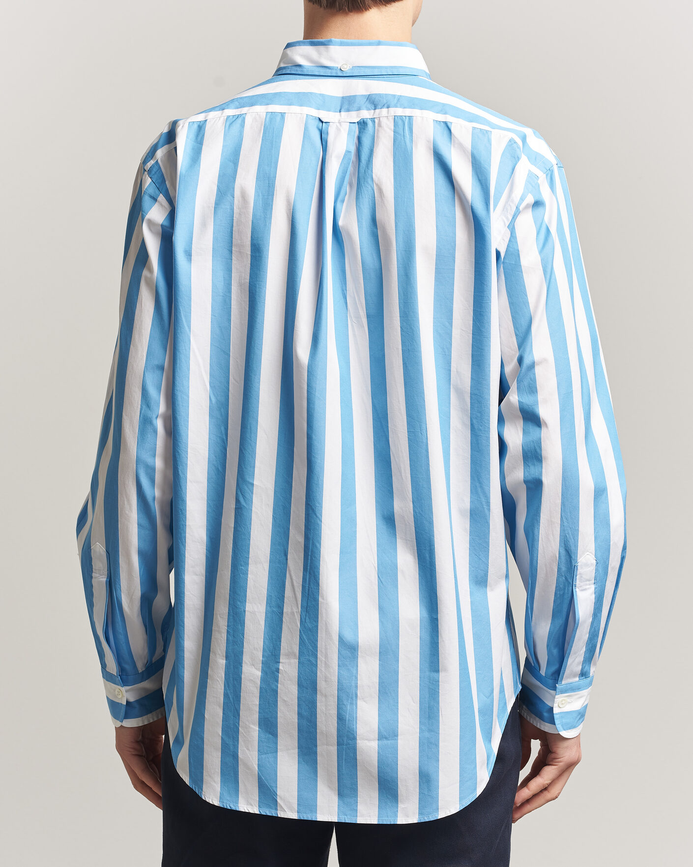 Hombres | Camisas | Kamakura Shirts | Vintage Ivy Button Down Shirt Bold Blue Stripe