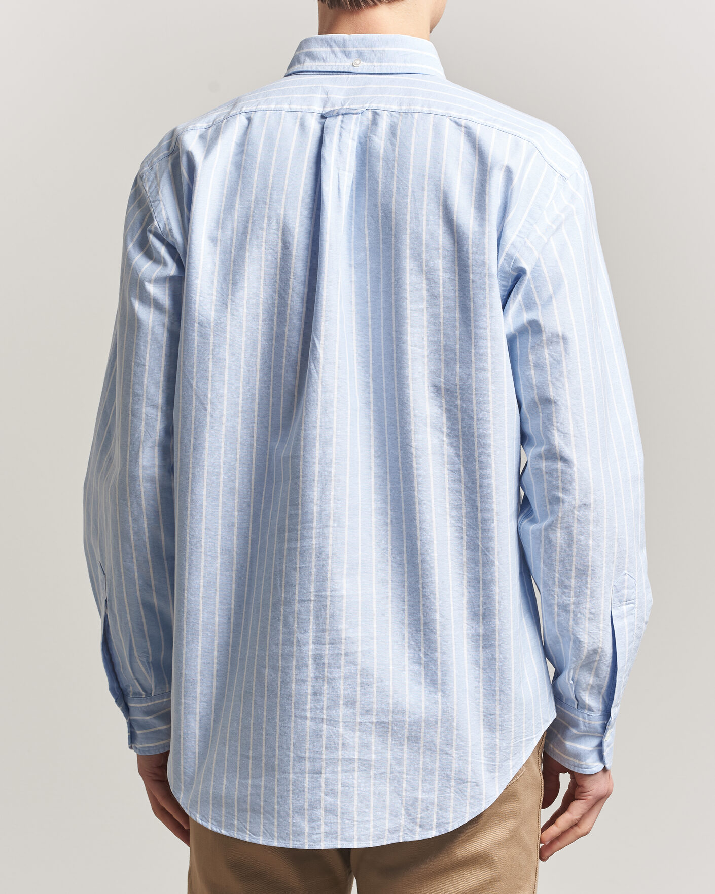 Hombres | Camisas | Kamakura Shirts | Vintage Ivy Oxford BD Shirt Blue Blazer Stripe