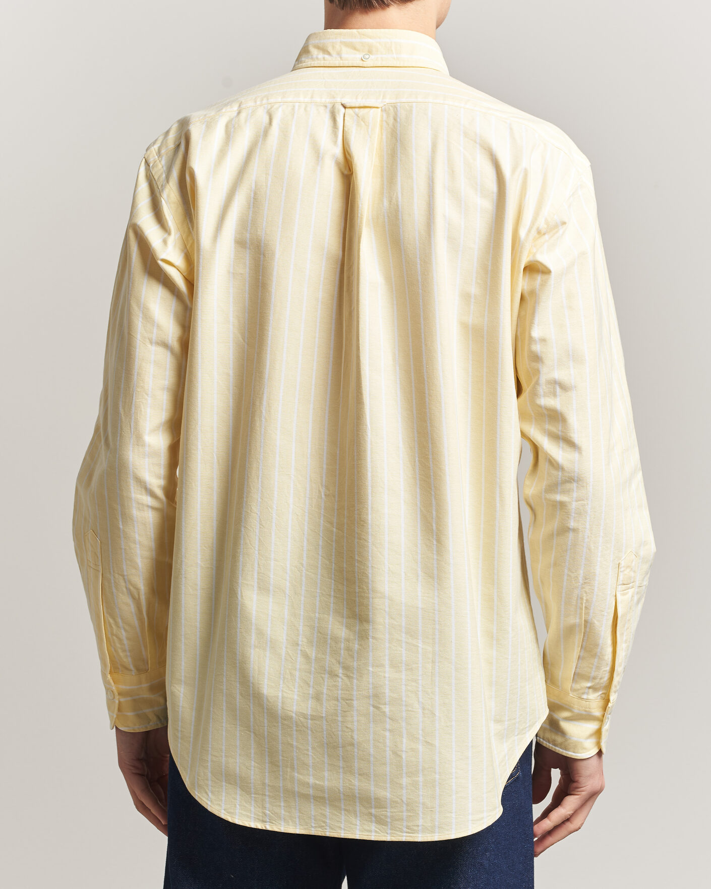 Hombres | Camisas | Kamakura Shirts | Vintage Ivy Oxford BD Shirt Yellow Blazer Stripe