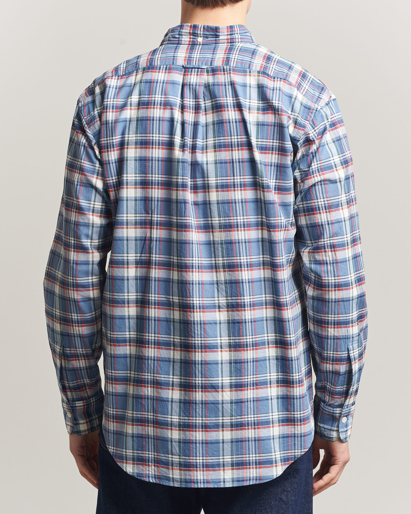 Hombres | Camisas | Kamakura Shirts | Vintage Ivy Button Down Shirt Blue Madras