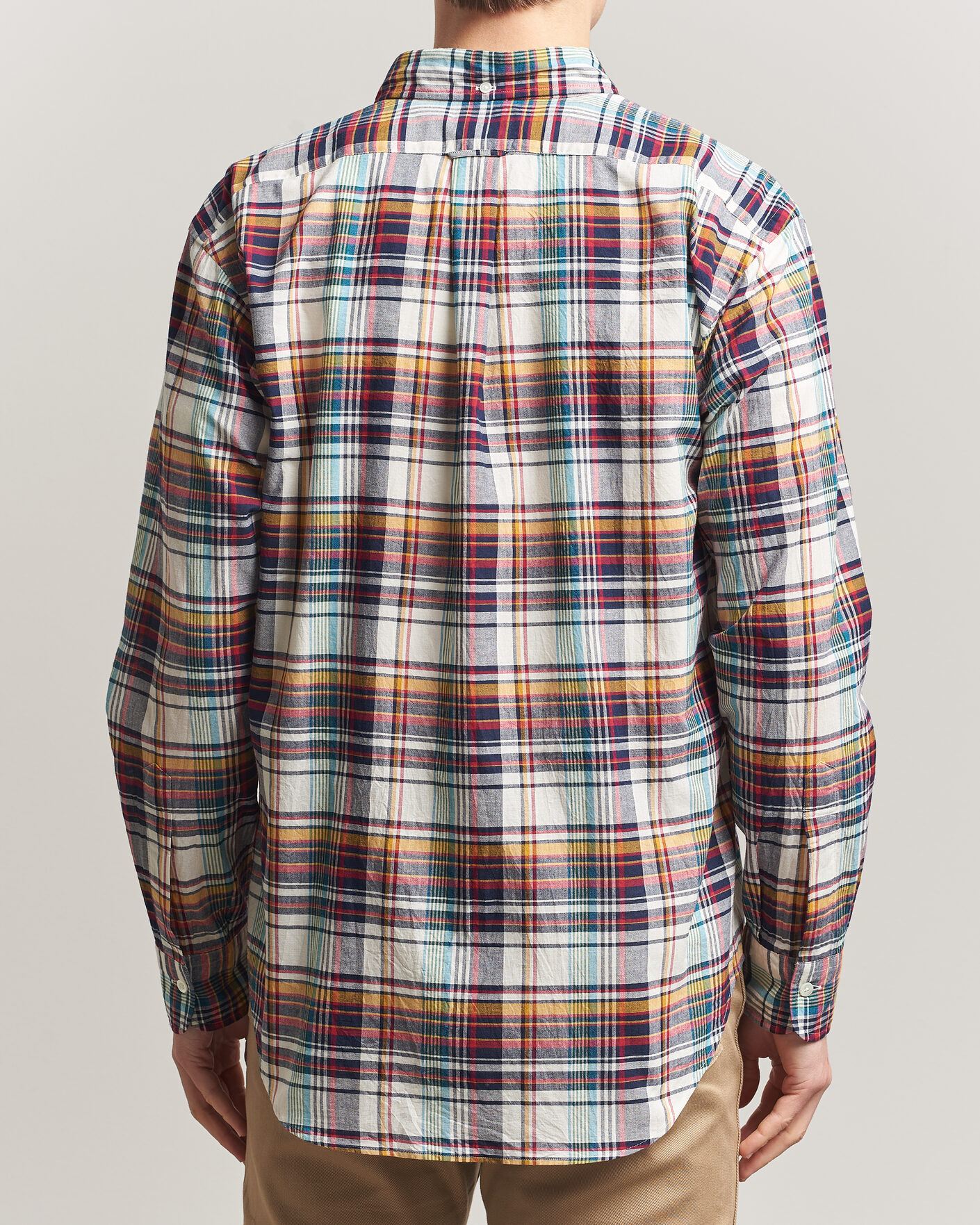 Hombres | Camisas | Kamakura Shirts | Vintage Ivy Button Down Shirt Yellow Madras