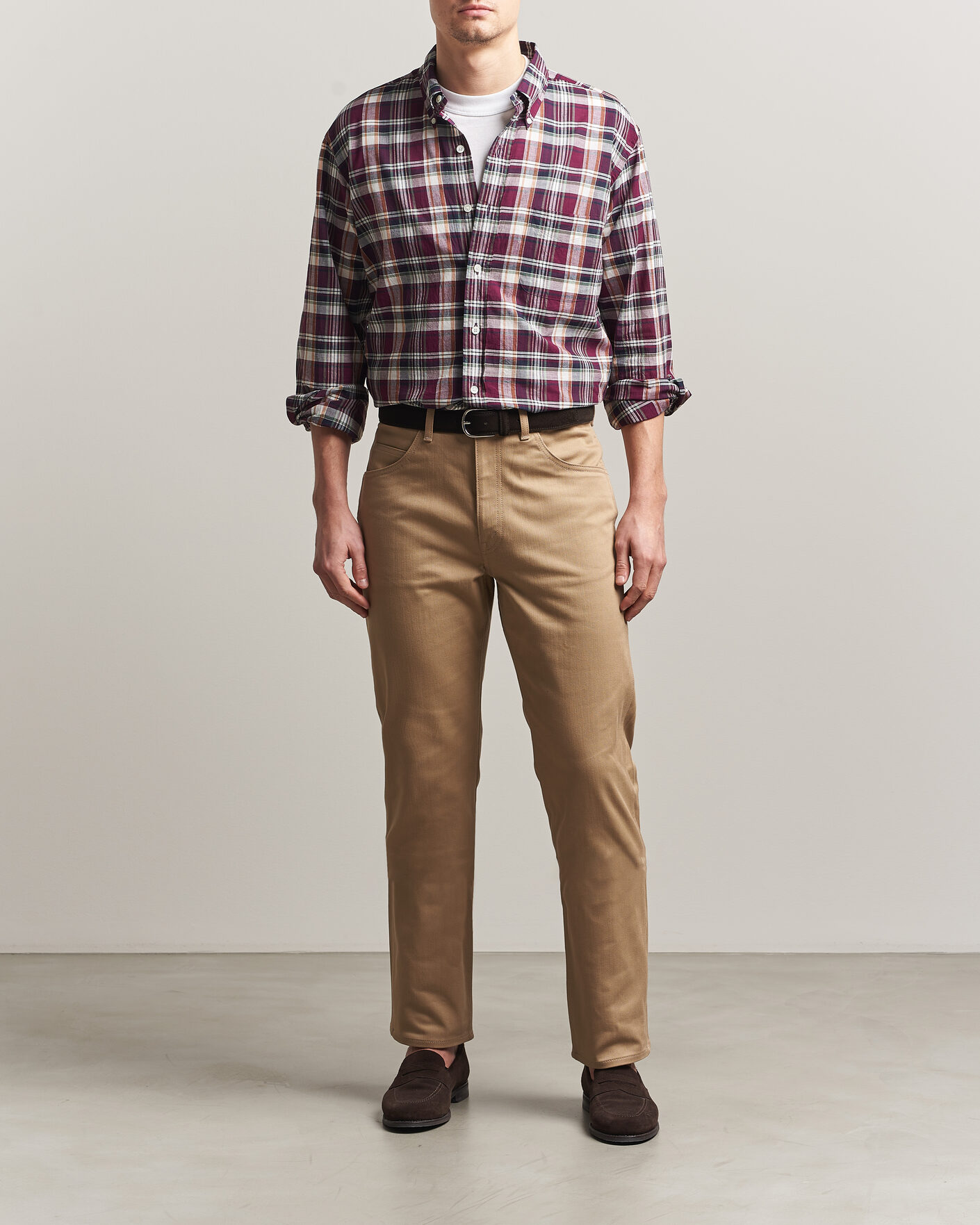 Hombres | Camisas | Kamakura Shirts | Vintage Ivy Button Down Shirt Red Madras