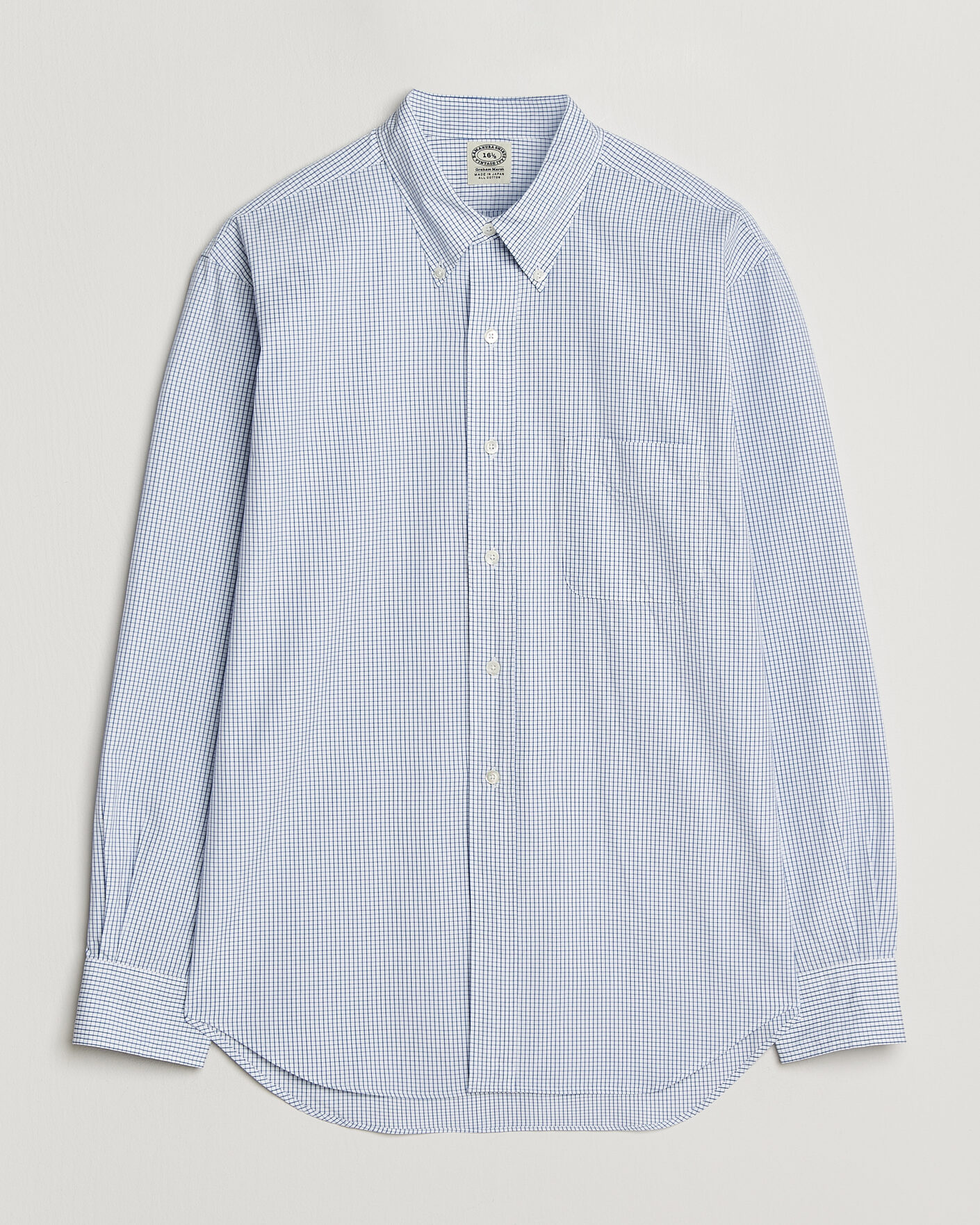 Hombres | Camisas | Kamakura Shirts | Vintage Ivy Button Down Shirt Blue Check