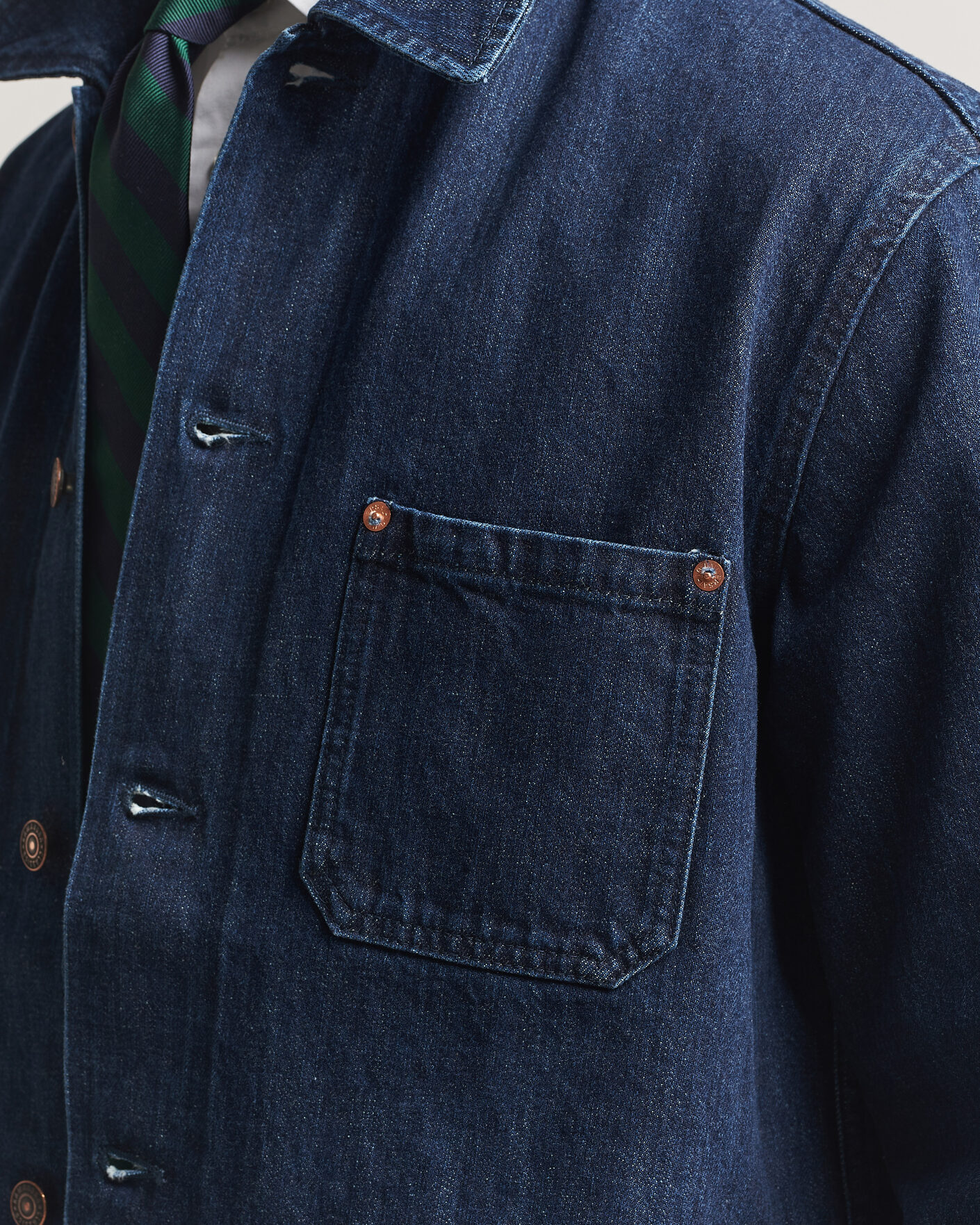 Hombres | Abrigos y chaquetas | Kamakura Shirts | French Work Jacket Dark Denim