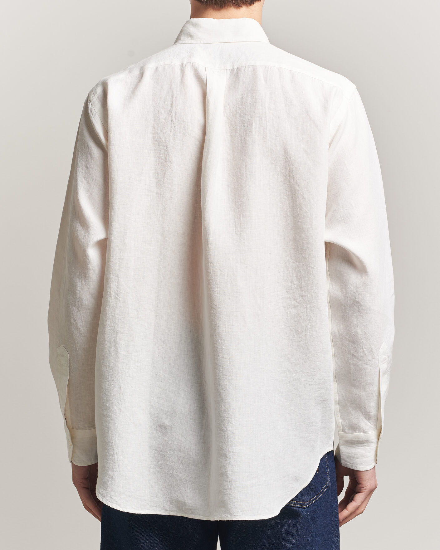 Hombres | Camisas | Kamakura Shirts | Linen Ametora Shirt White