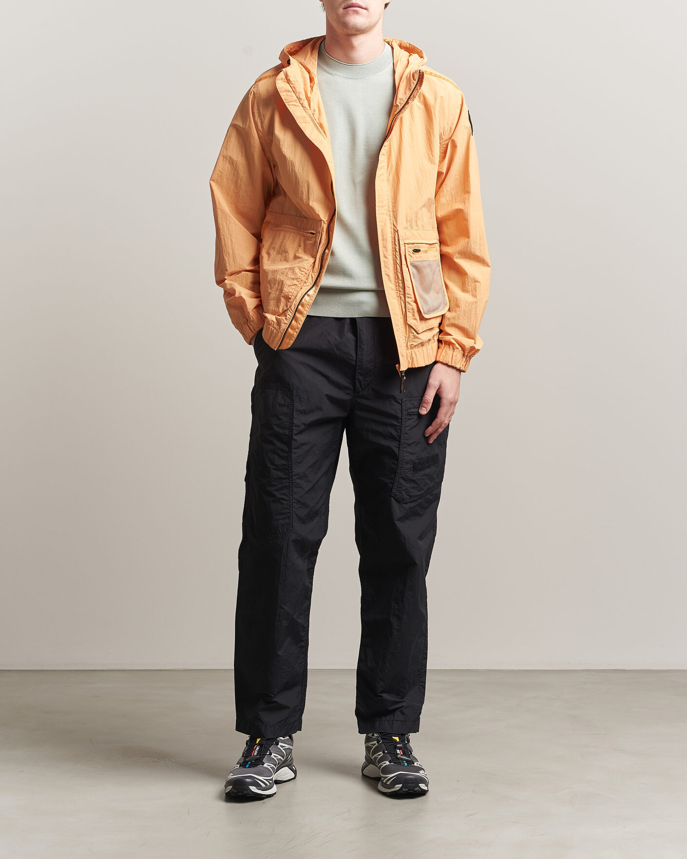 Hombres | Abrigos y chaquetas | Parajumpers | Rube Smash Peached Nylon Hooded Jacket Apricot Nectar