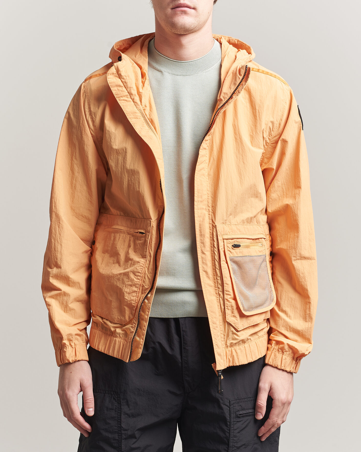 Hombres | Abrigos y chaquetas | Parajumpers | Rube Smash Peached Nylon Hooded Jacket Apricot Nectar