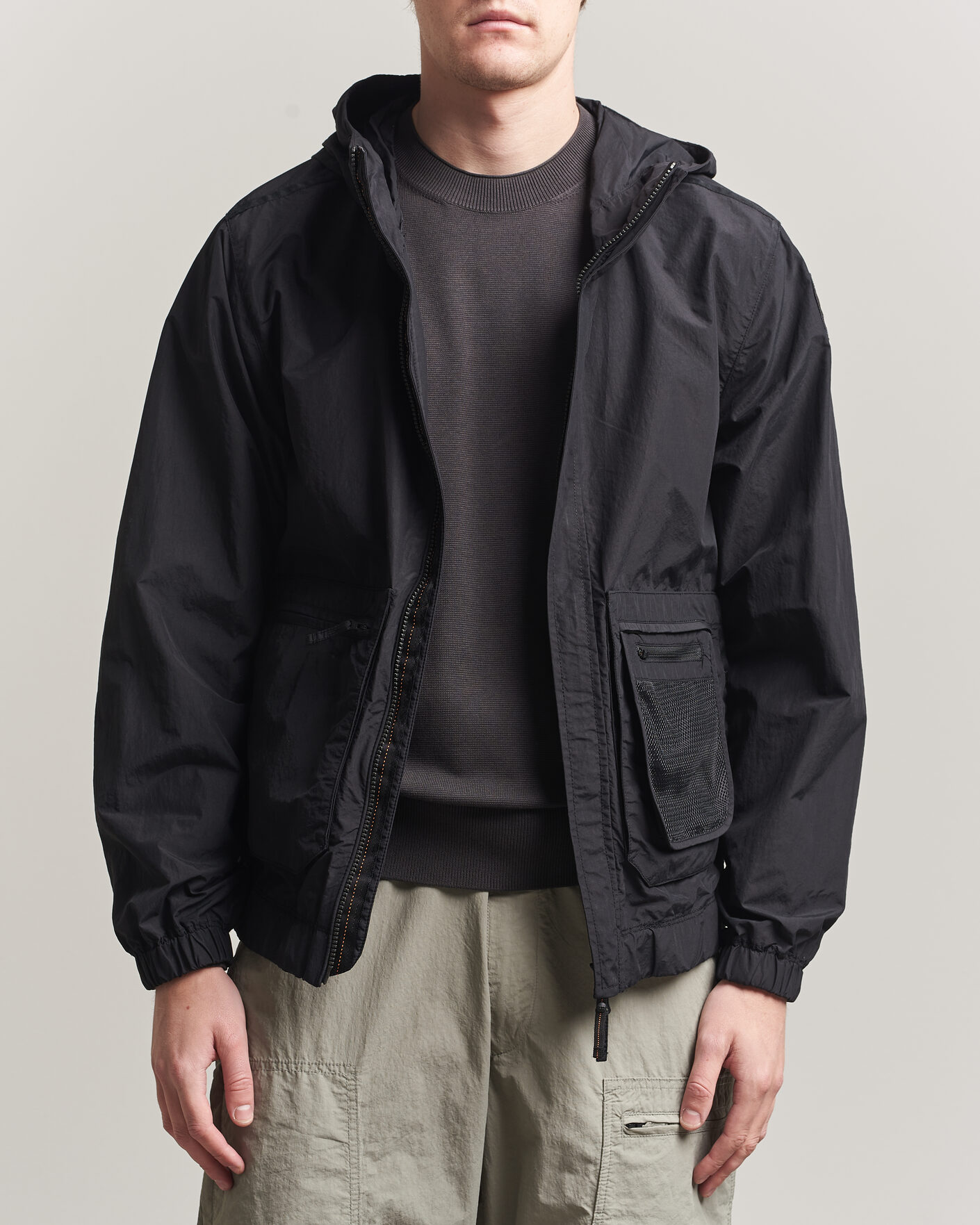 Hombres | Abrigos y chaquetas | Parajumpers | Rube Smash Peached Nylon Hooded Jacket Black