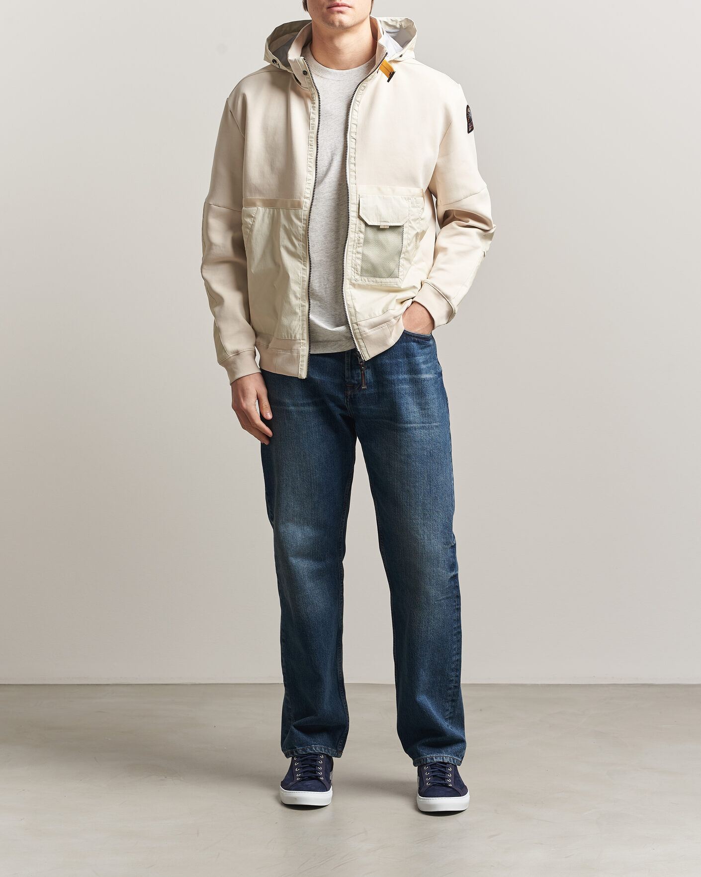 Hombres | Abrigos y chaquetas | Parajumpers | Kouga Evo Fleece Hooded Hybrid Jacket Moonbeam