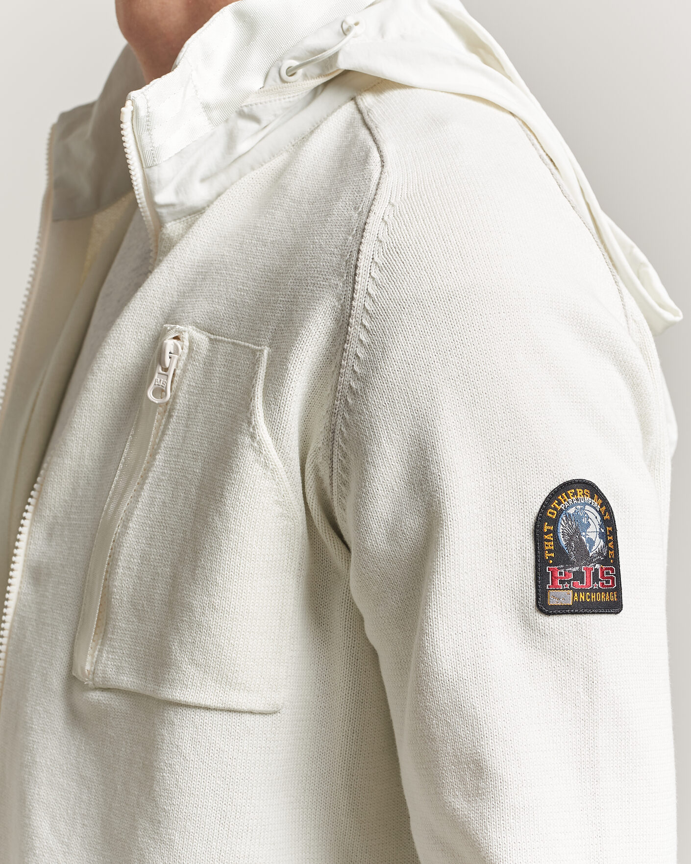 Hombres | Abrigos y chaquetas | Parajumpers | Bargany Rescue Knitted Hybrid Jacket Star White