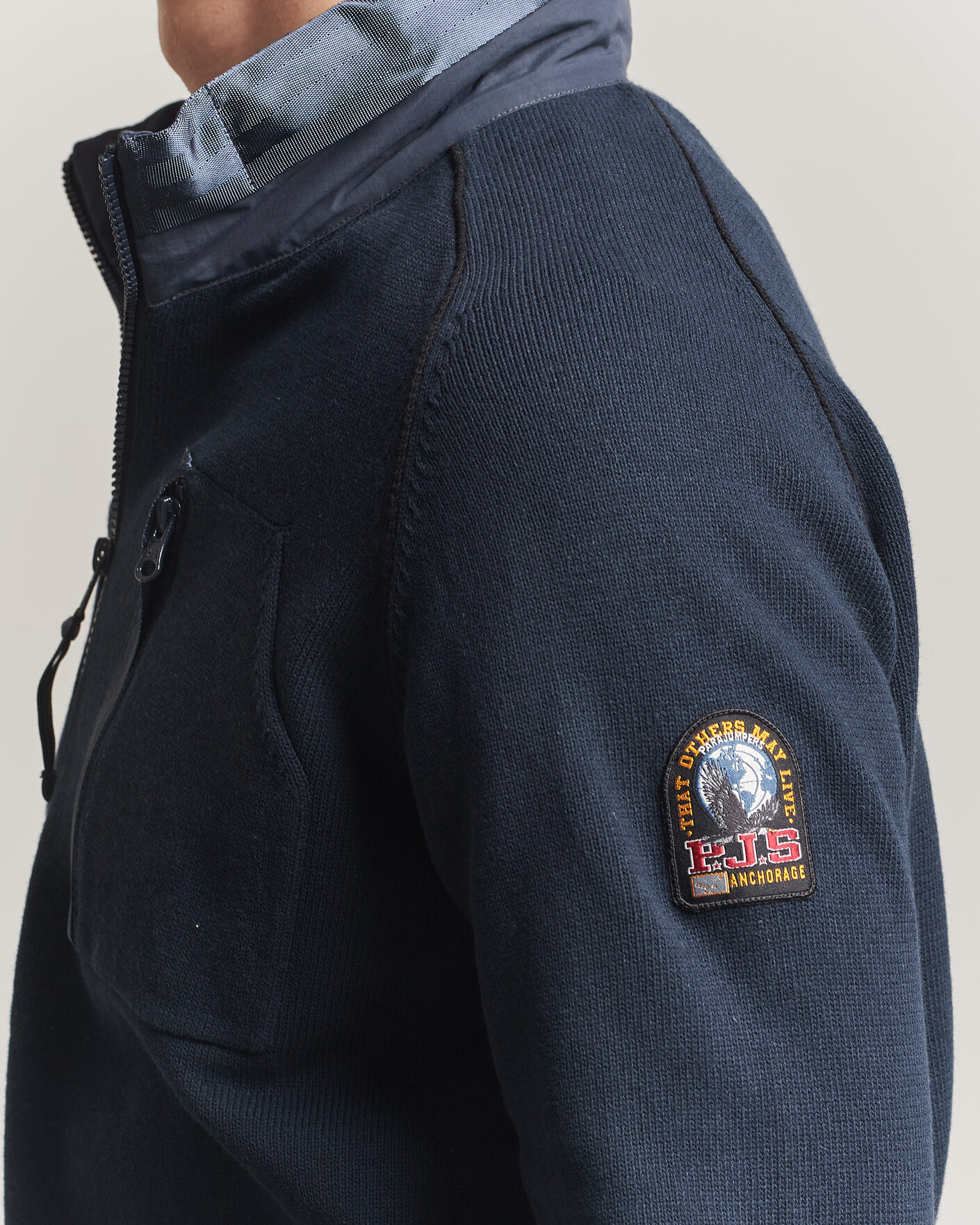 Hombres | Abrigos y chaquetas | Parajumpers | Bargany Rescue Knitted Hybrid Jacket Ink Blue