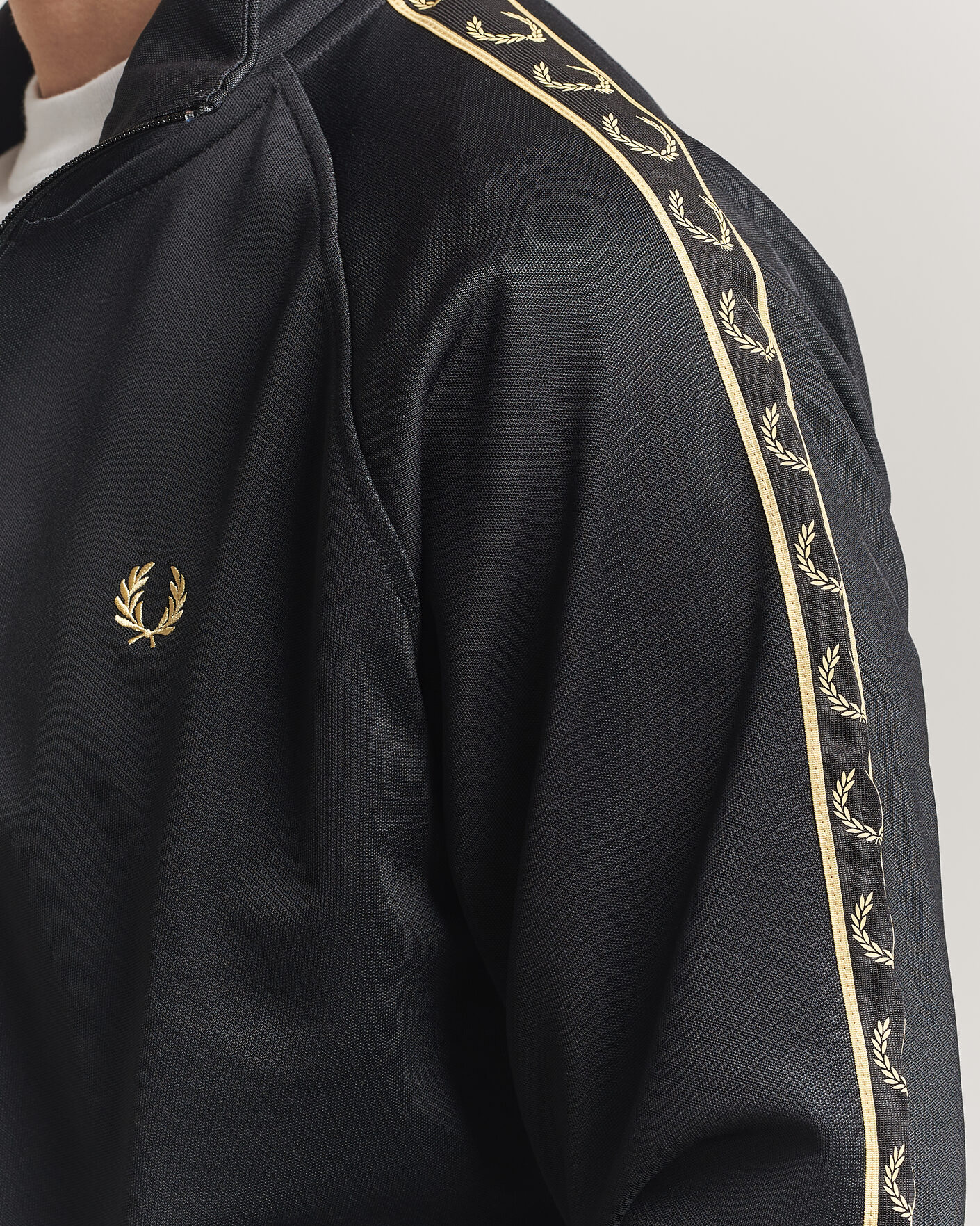 Hombres | Jerséis y prendas de punto | Fred Perry | Taped Track Jacket Black