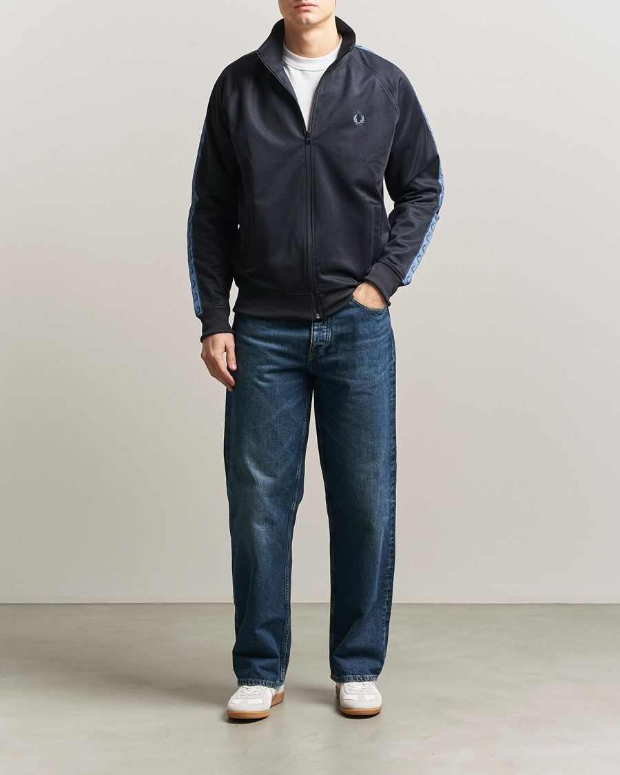 Hombres | Jerséis y prendas de punto | Fred Perry | Taped Track Jacket Navy