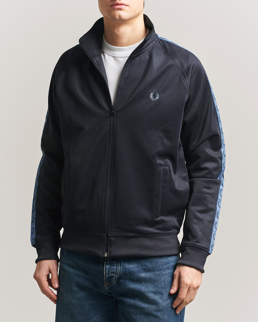 Hombres | Jerséis y prendas de punto | Fred Perry | Taped Track Jacket Navy