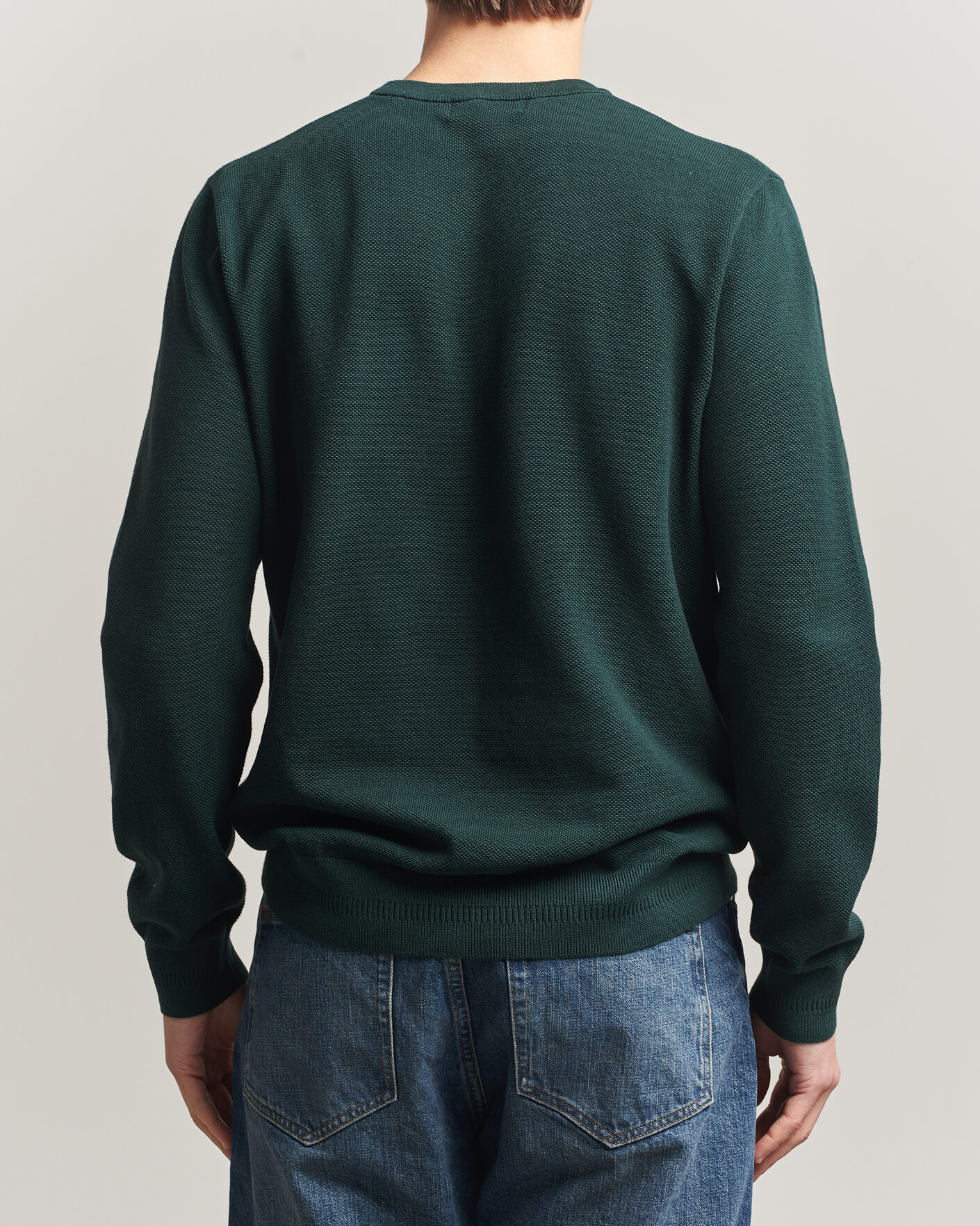 Hombres | Jerséis y prendas de punto | Fred Perry | Piqué Stitched Sweater Grassroots Green