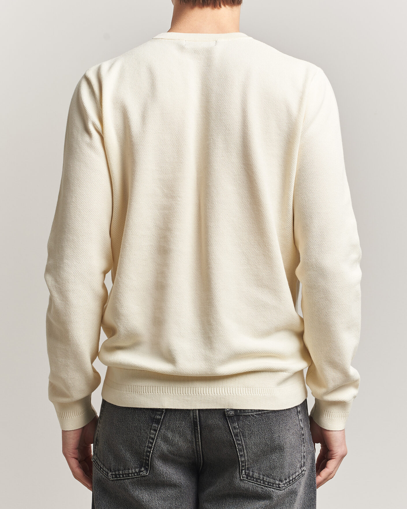Hombres | Jerséis y prendas de punto | Fred Perry | Piqué Stitched Sweater Ecru