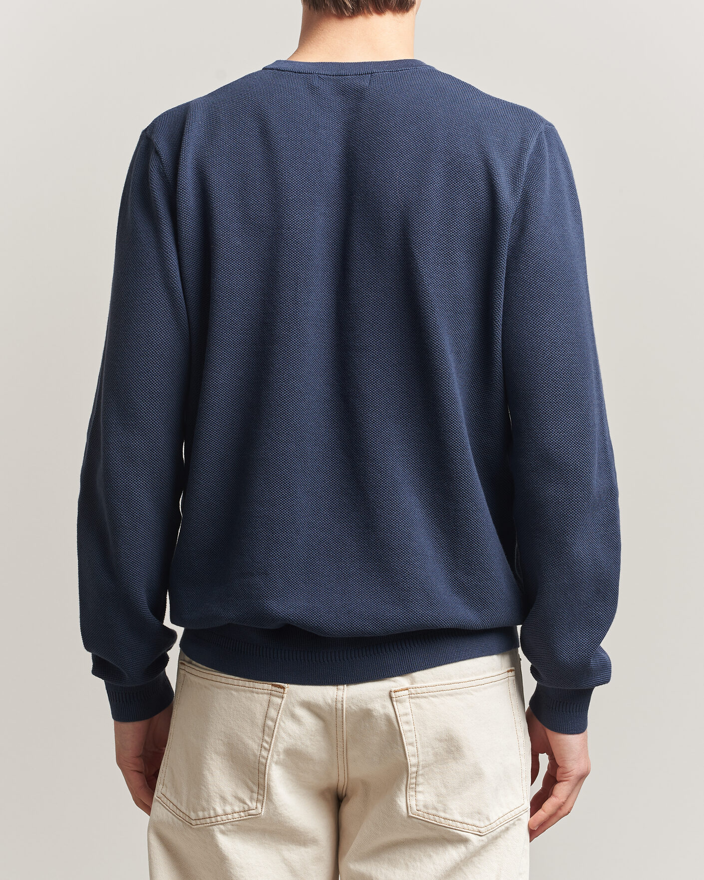 Hombres | Jerséis y prendas de punto | Fred Perry | Piqué Stitched Sweater Dark Airforce