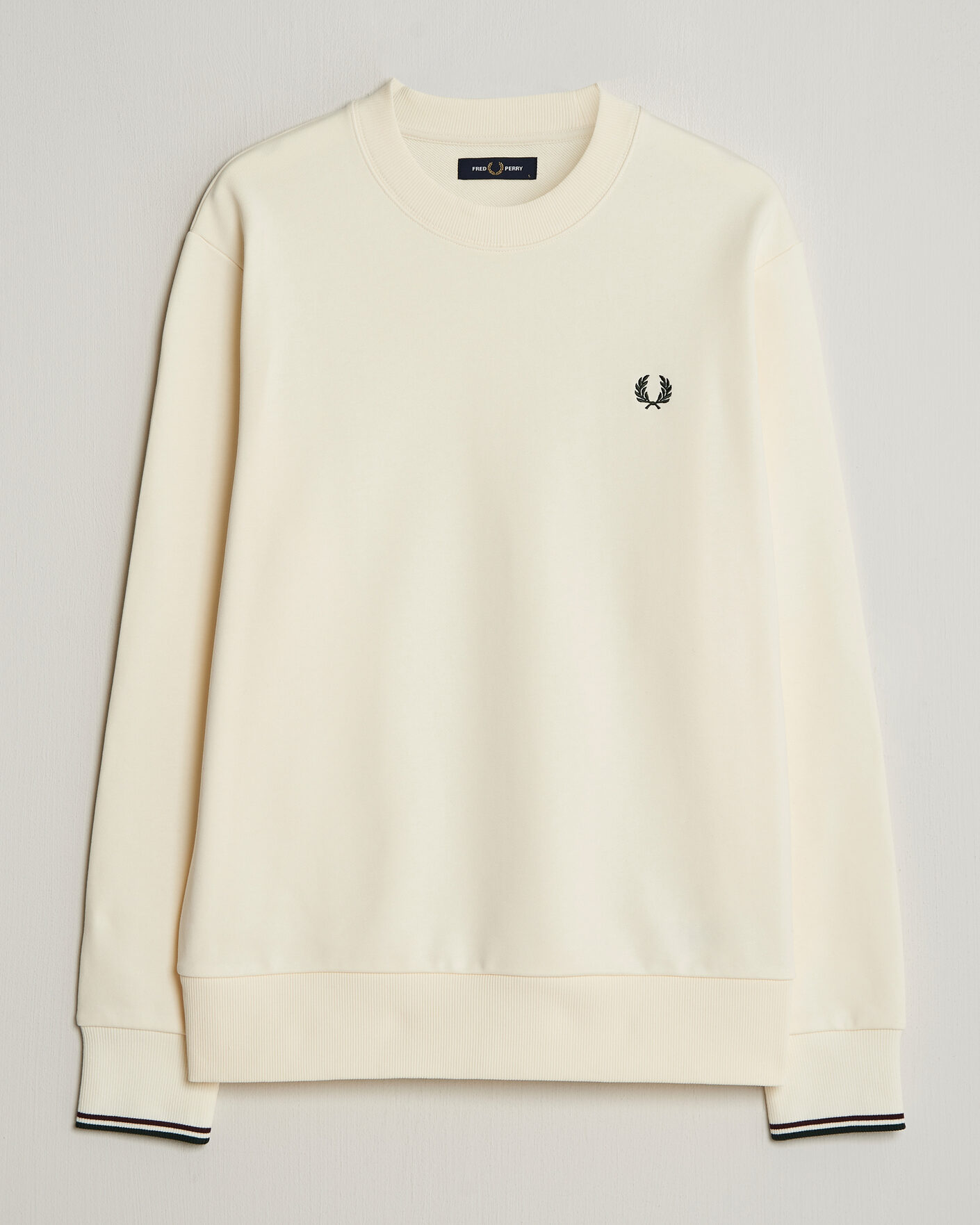 Hombres | Jerséis y prendas de punto | Fred Perry | Crew Neck Sweatshirt Ecru