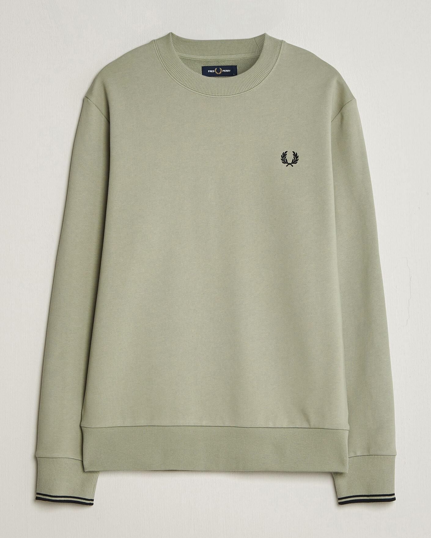 Hombres | Jerséis y prendas de punto | Fred Perry | Crew Neck Sweatshirt Seagrass Green