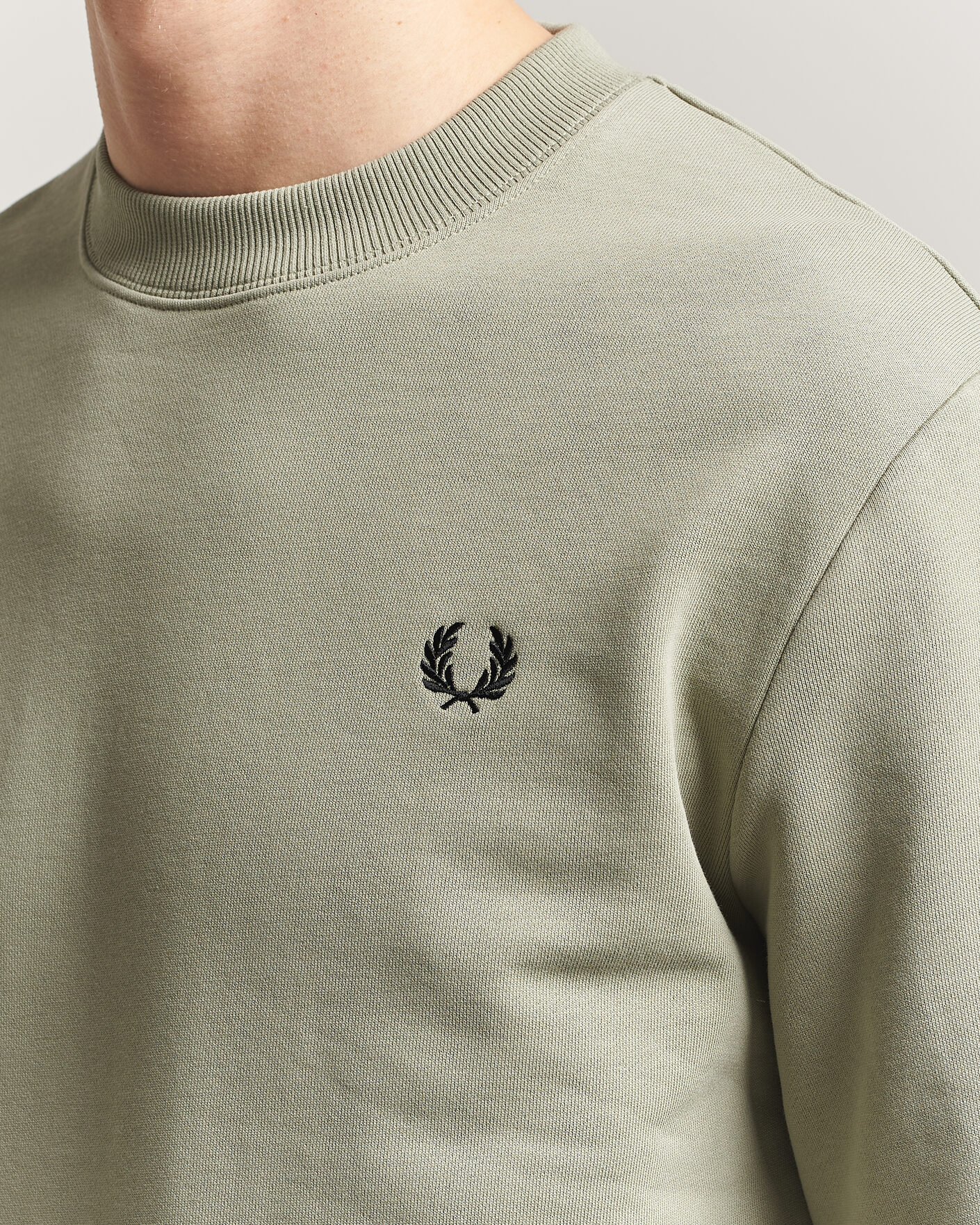 Hombres | Jerséis y prendas de punto | Fred Perry | Crew Neck Sweatshirt Seagrass Green