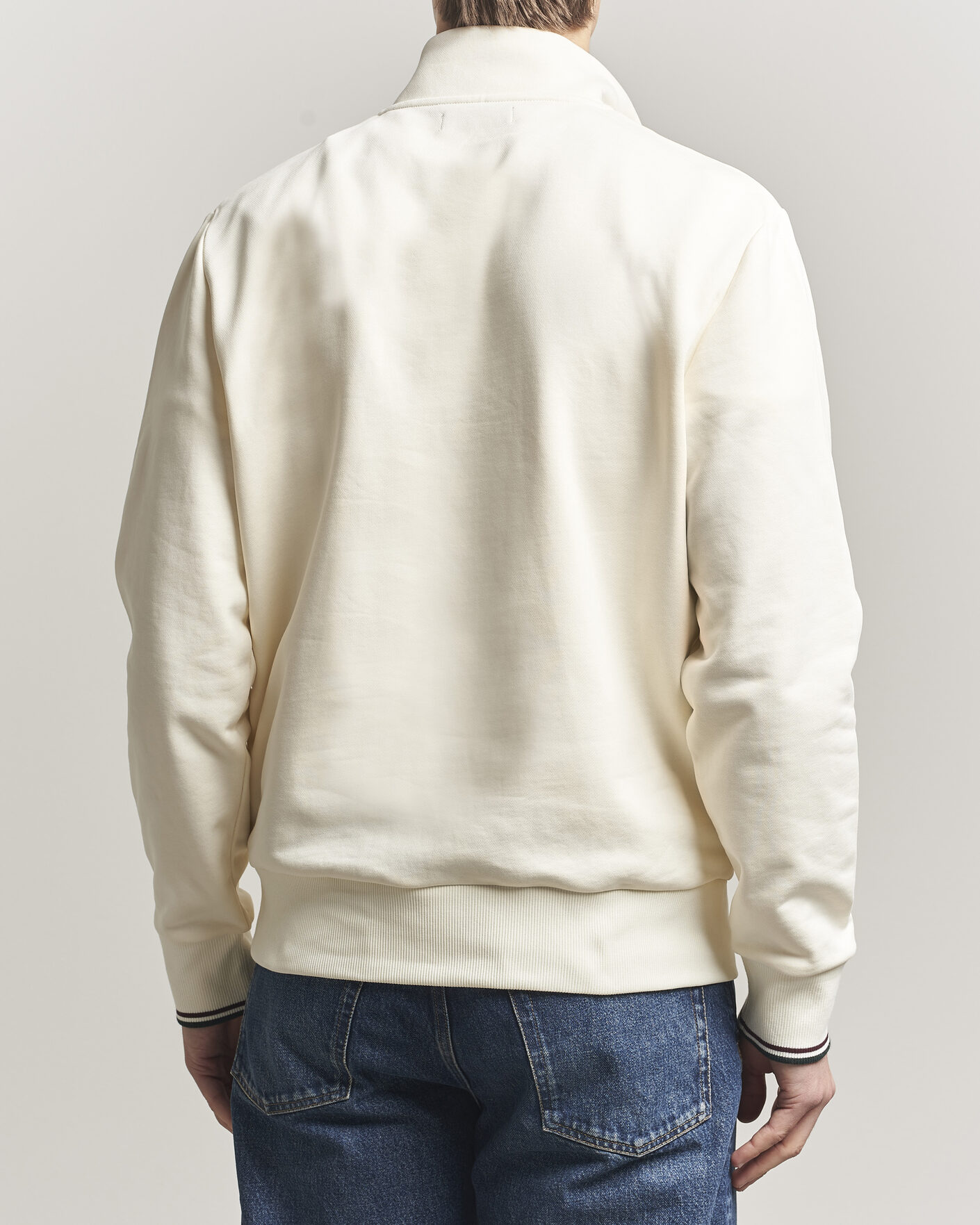 Hombres | Jerséis y prendas de punto | Fred Perry | Half Zip Sweatshirt Ecru