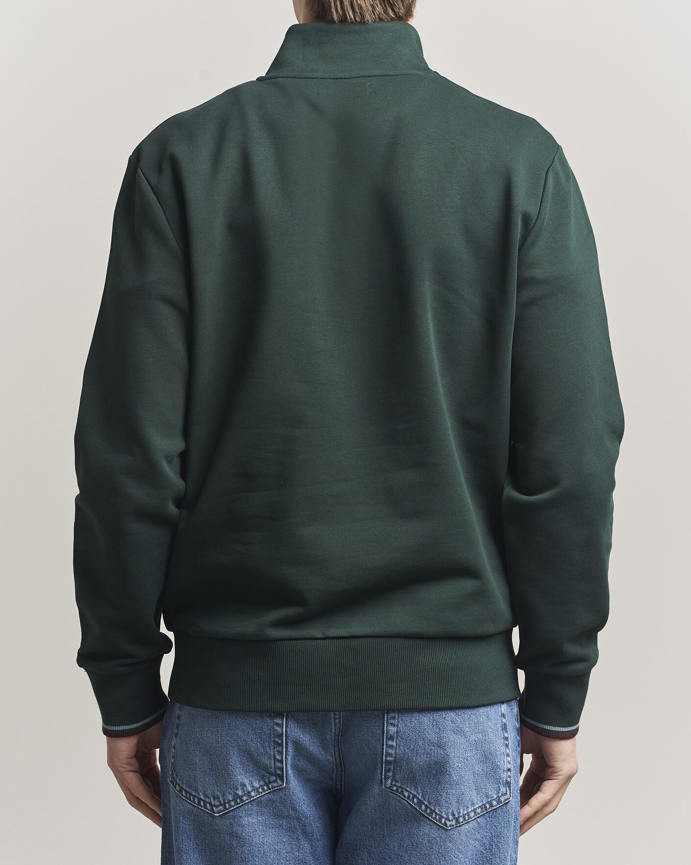 Hombres | Jerséis y prendas de punto | Fred Perry | Half Zip Sweatshirt Grassroots Green