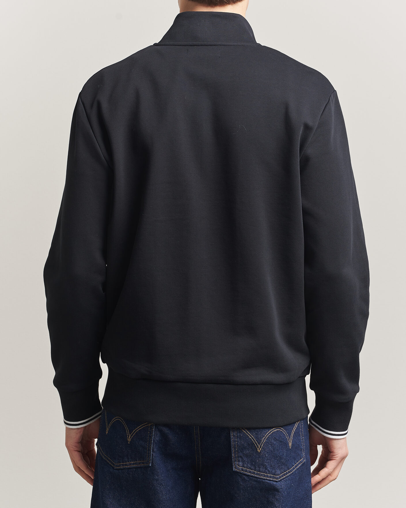 Hombres | Jerséis y prendas de punto | Fred Perry | Full Zip Sweatshirt Black