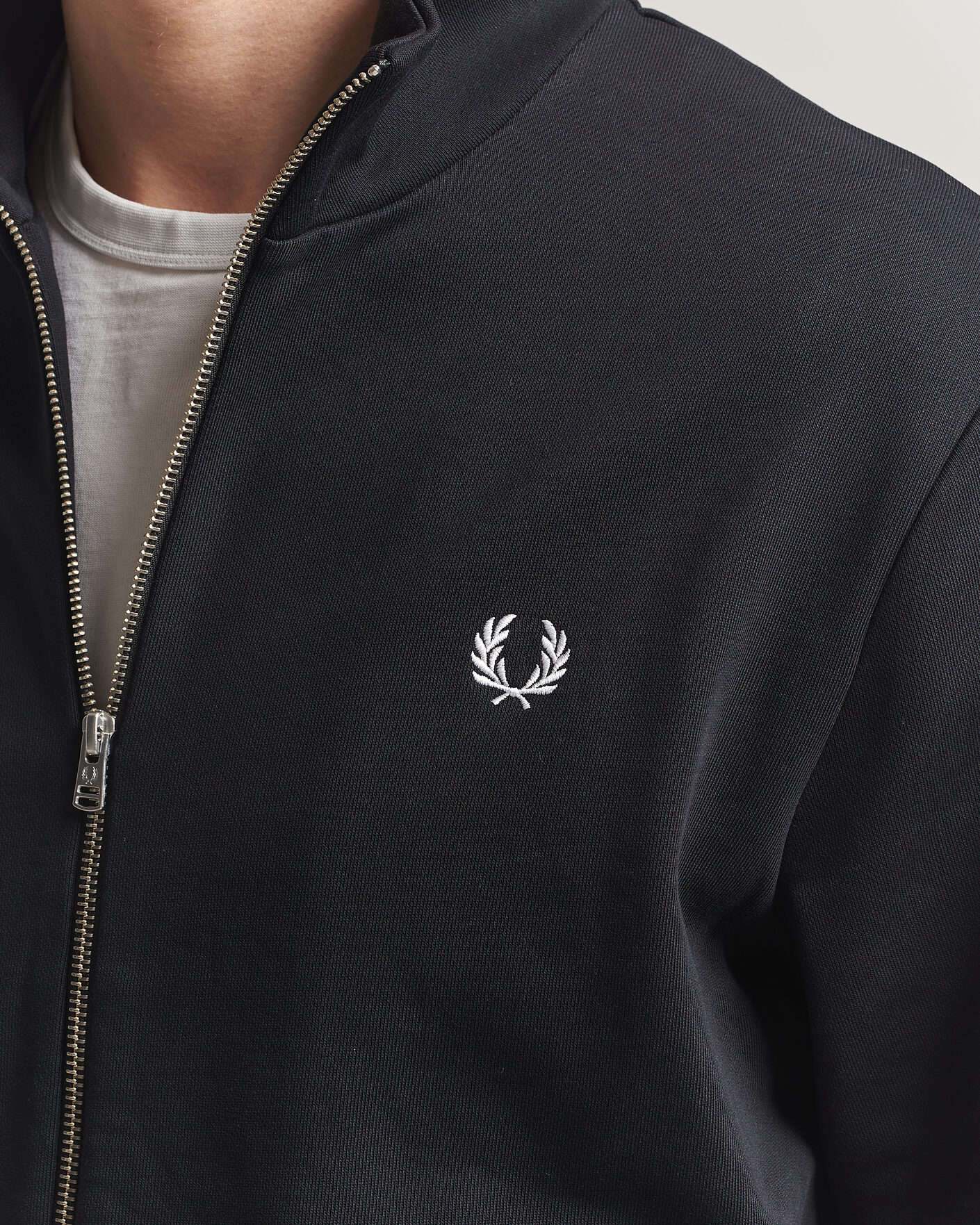 Hombres | Jerséis y prendas de punto | Fred Perry | Full Zip Sweatshirt Black