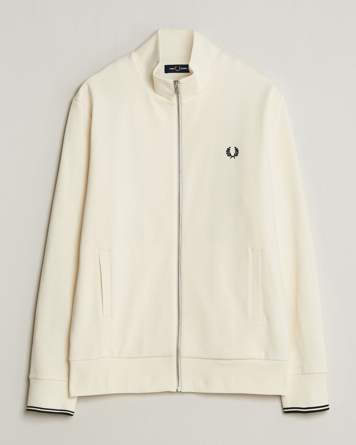 Hombres | Jerséis y prendas de punto | Fred Perry | Full Zip Sweatshirt Ecru