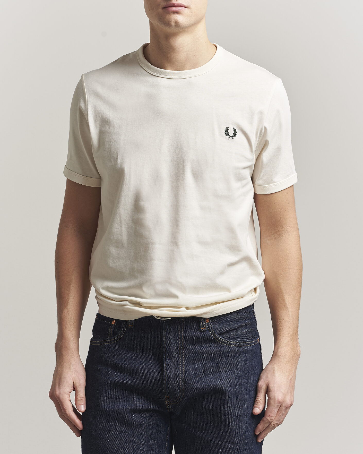 Hombres | Camisetas | Fred Perry | Ringer T-Shirt Ecru