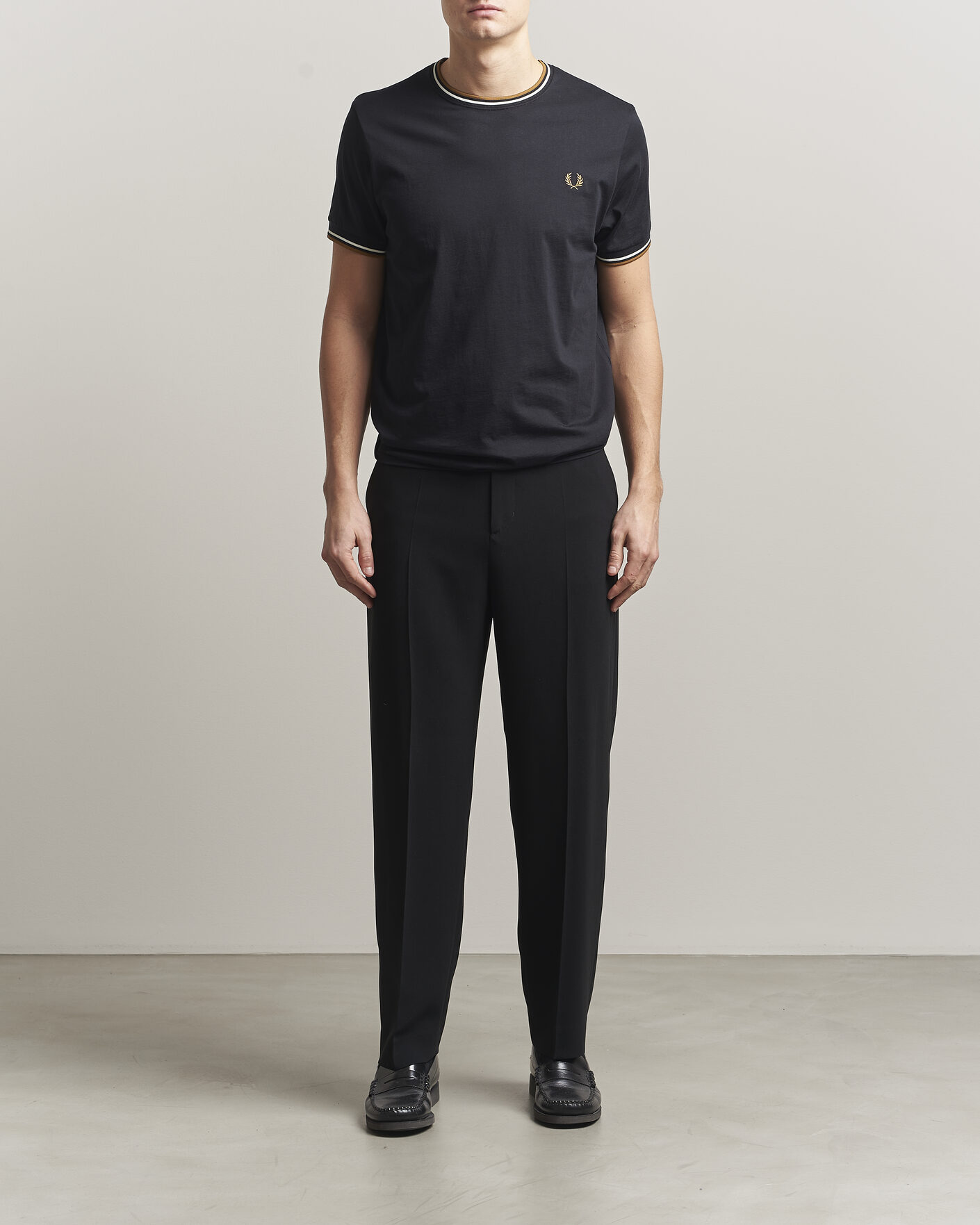 Hombres | Camisetas | Fred Perry | Twin Tipped T-Shirt Black