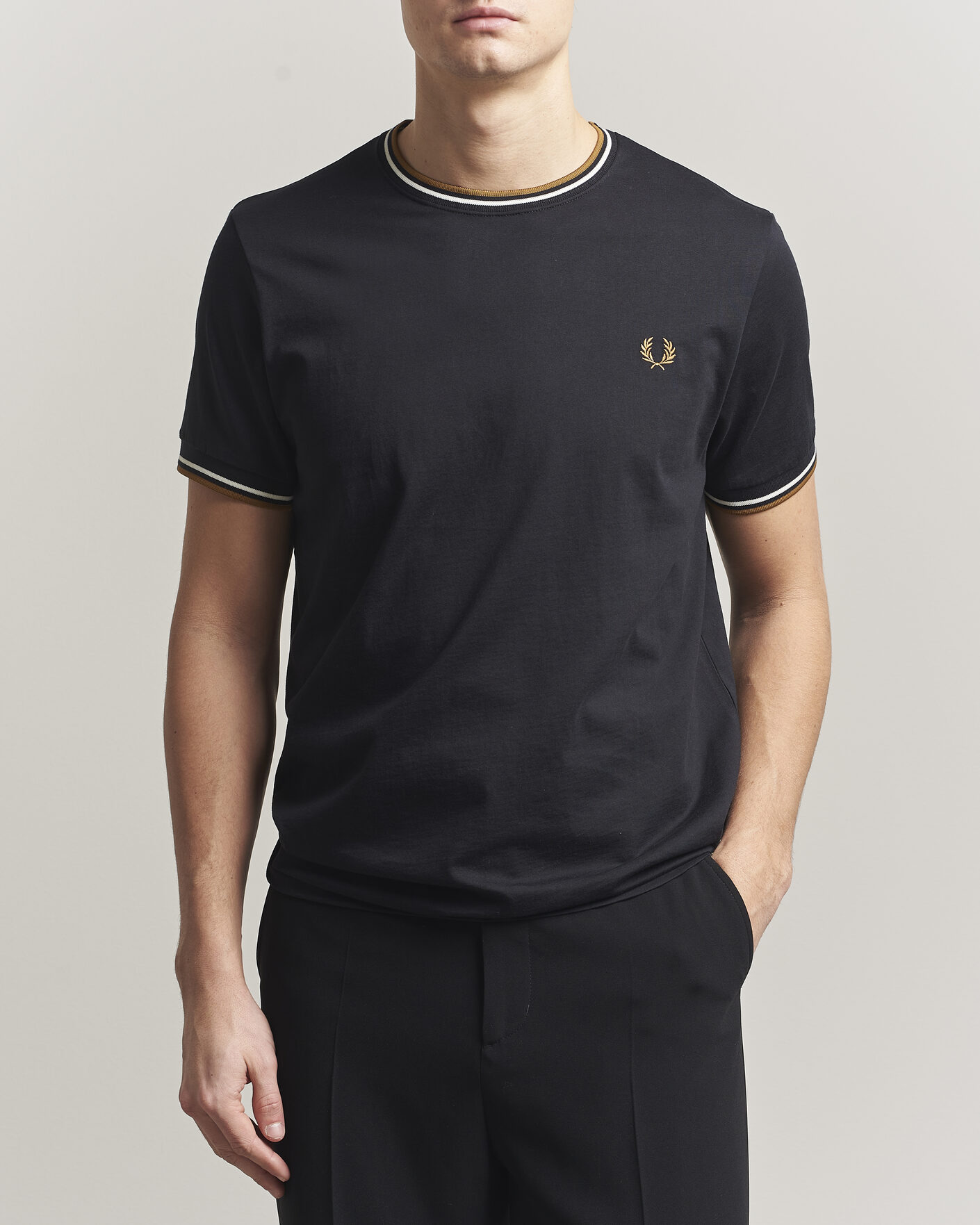 Hombres | Camisetas | Fred Perry | Twin Tipped T-Shirt Black