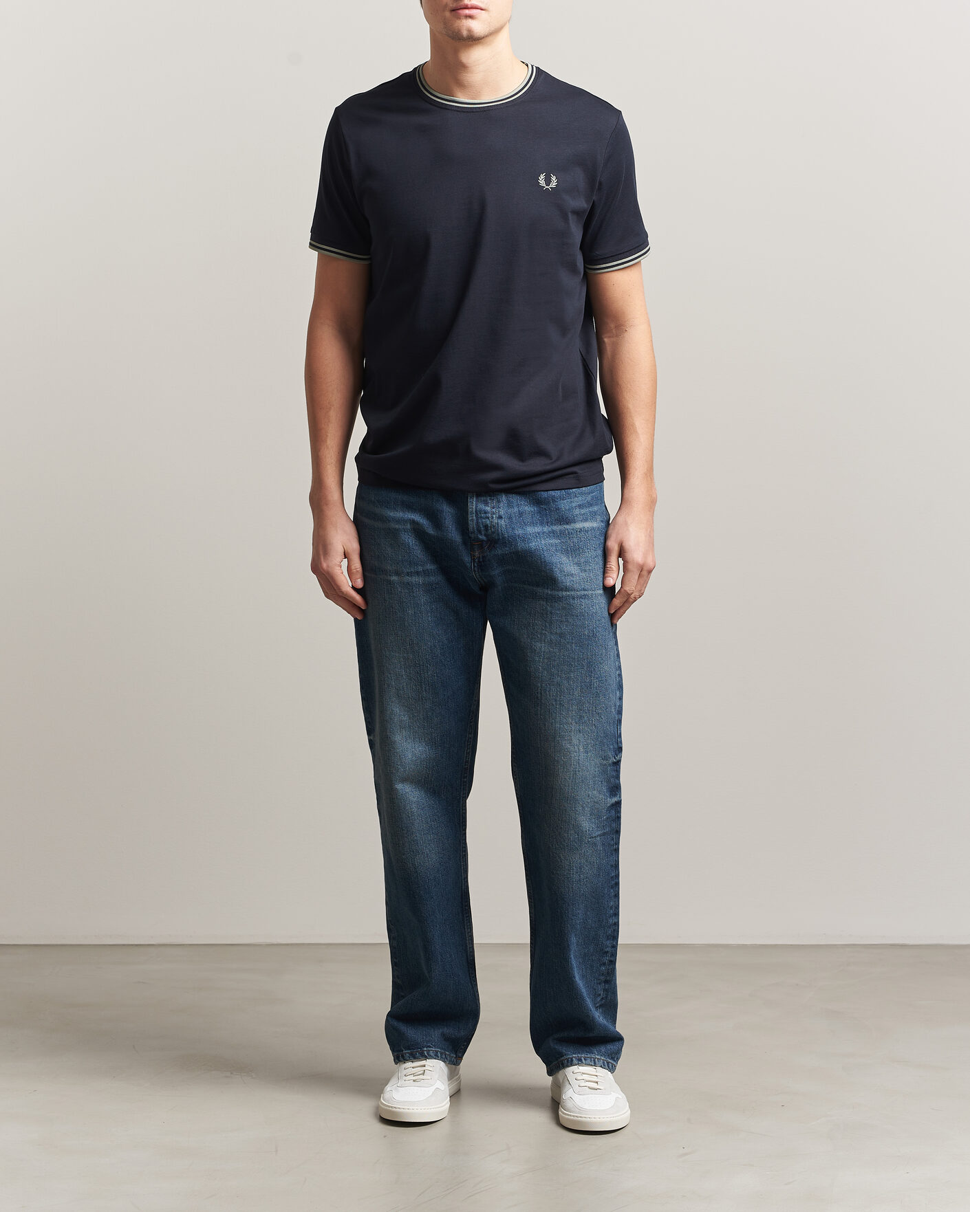 Hombres | Camisetas | Fred Perry | Twin Tipped T-Shirt Navy