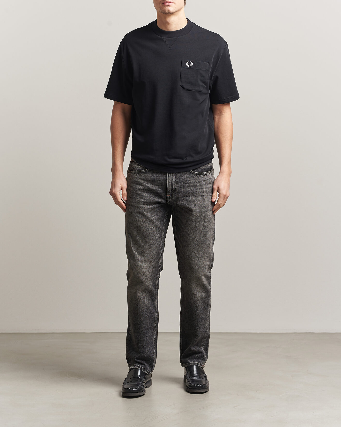 Hombres | Camisetas | Fred Perry | Heavy Pocket T-Shirt Black