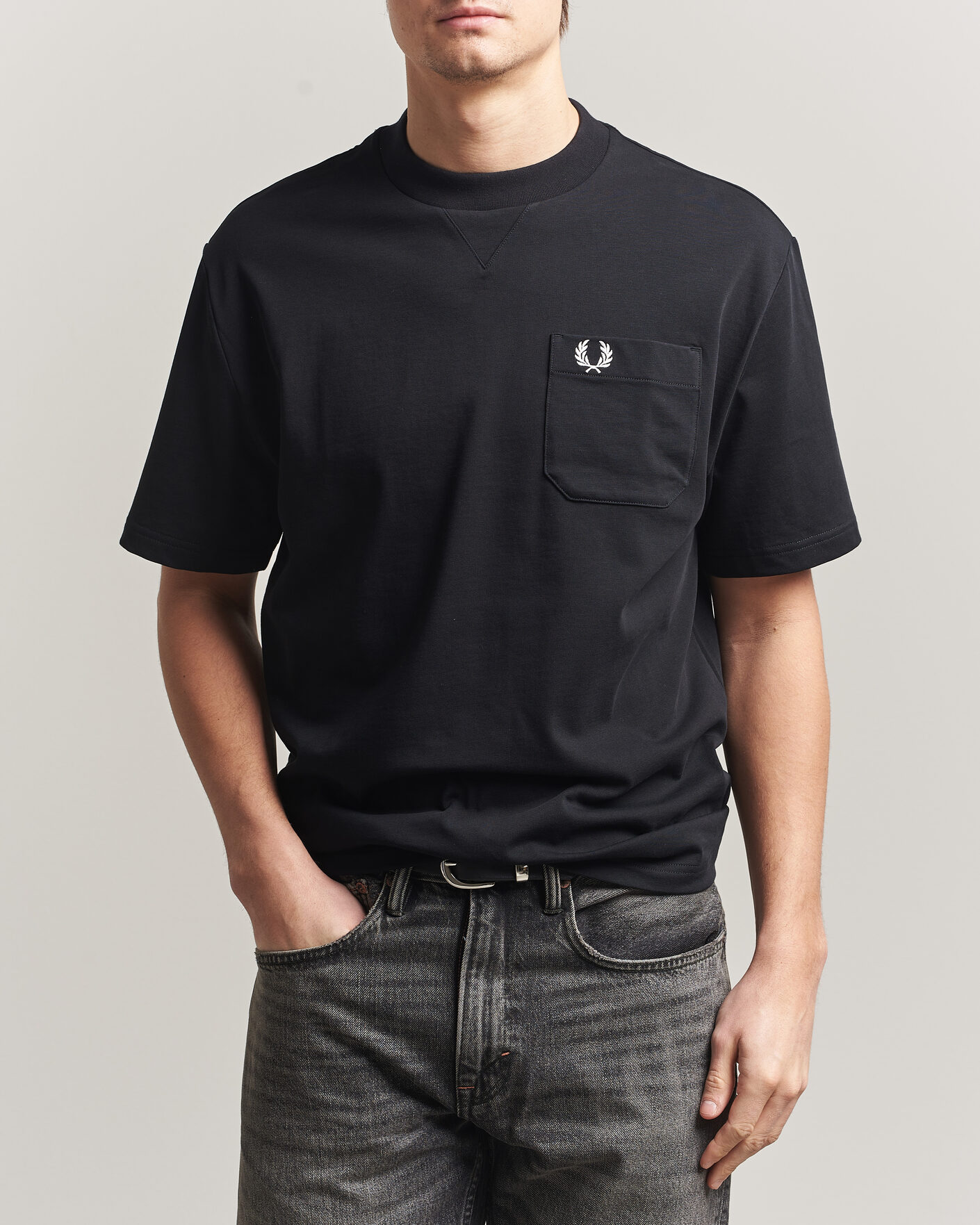 Hombres | Camisetas | Fred Perry | Heavy Pocket T-Shirt Black