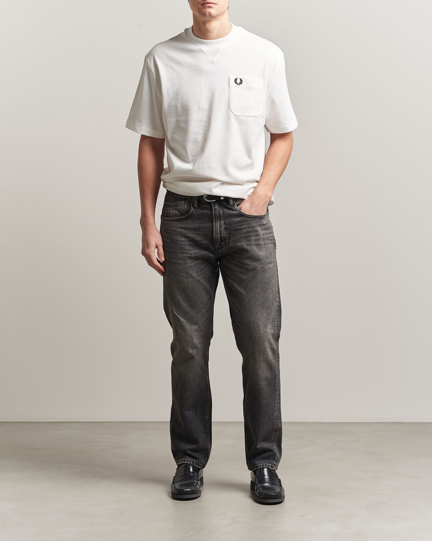 Hombres | Camisetas | Fred Perry | Heavy Pocket T-Shirt Snow White