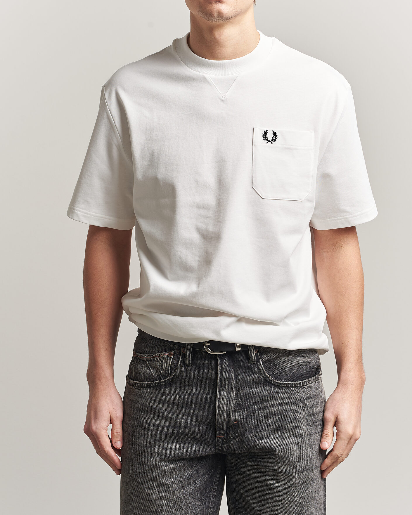 Hombres | Camisetas | Fred Perry | Heavy Pocket T-Shirt Snow White