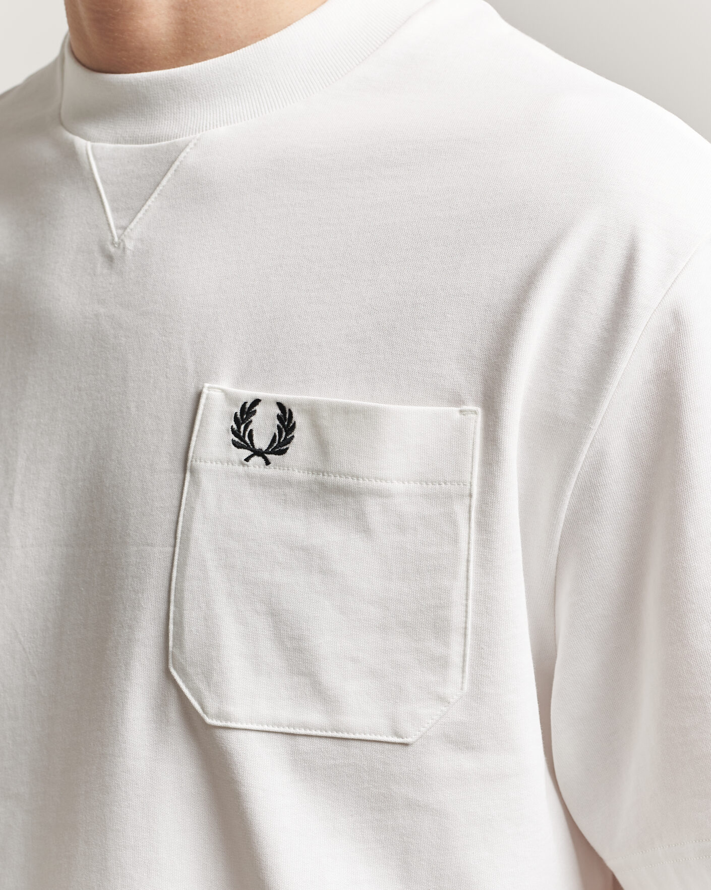 Hombres | Camisetas | Fred Perry | Heavy Pocket T-Shirt Snow White