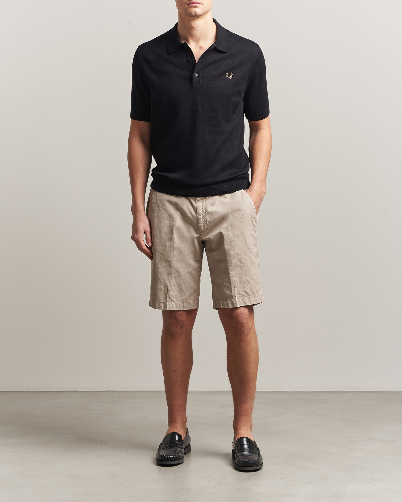 Hombres | Polos | Fred Perry | Cotton Knitted Polo Black
