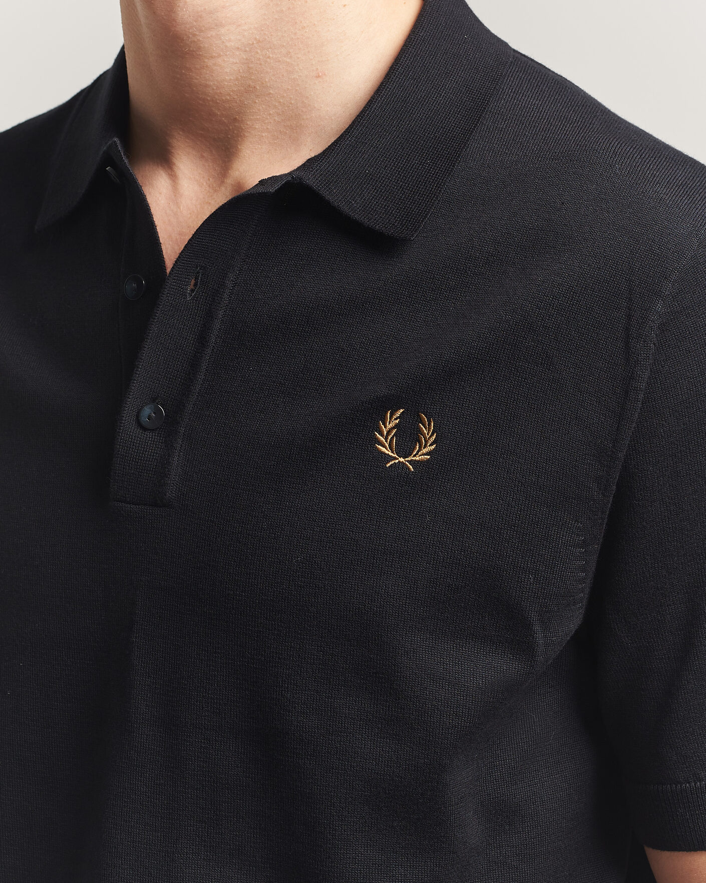 Hombres | Polos | Fred Perry | Cotton Knitted Polo Black